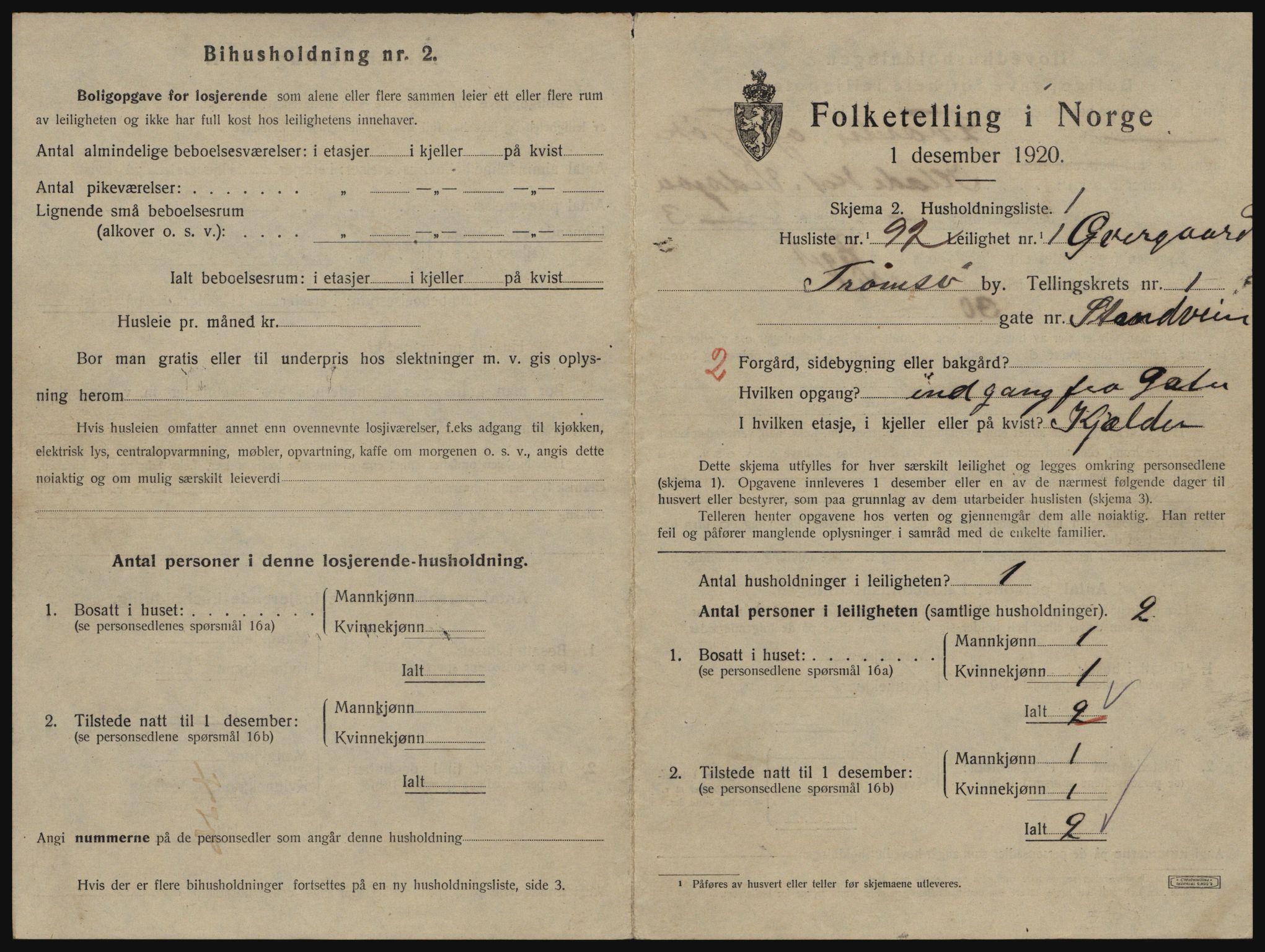 SATØ, 1920 census for Tromsø, 1920, p. 2771