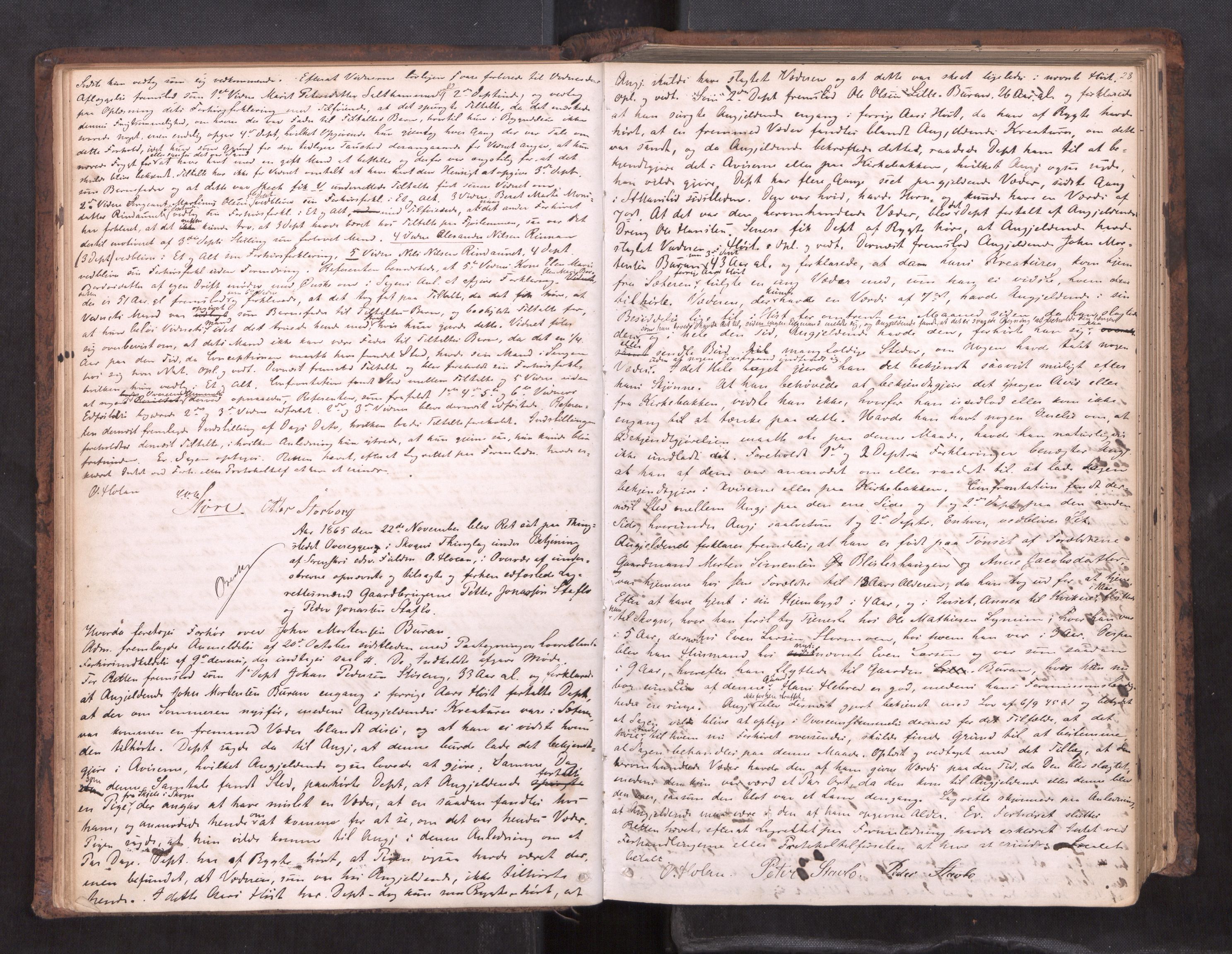 Stjør- og Verdal sorenskriveri, AV/SAT-A-4167/1/1/1B/L0019: Ekstrarettsprotokoll, 1864-1877, p. 27b-28a