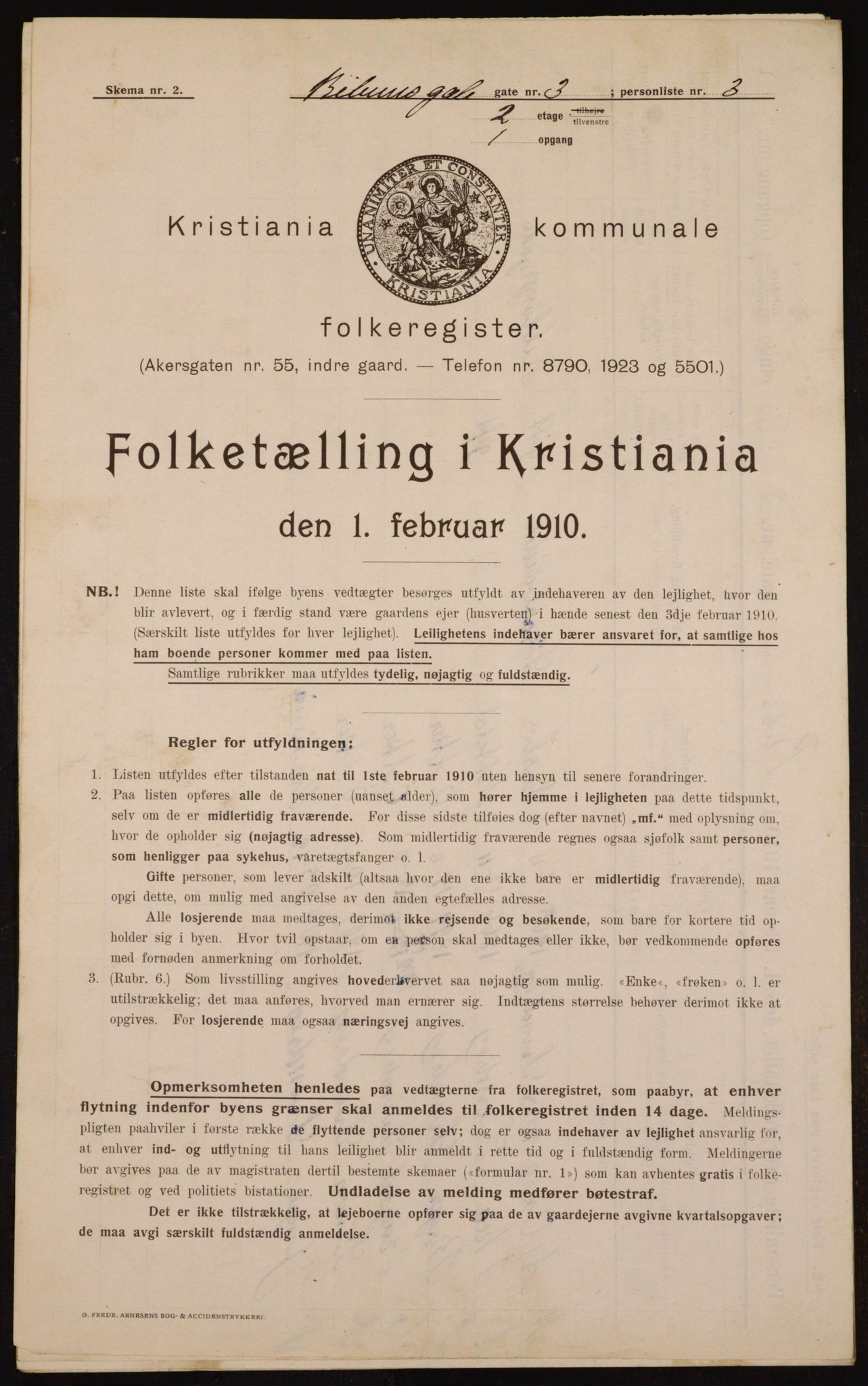 OBA, Municipal Census 1910 for Kristiania, 1910, p. 79288