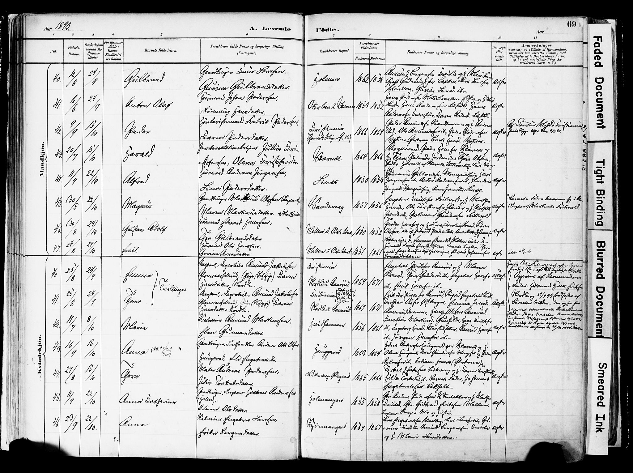 Sør-Odal prestekontor, AV/SAH-PREST-030/H/Ha/Haa/L0006: Parish register (official) no. 6, 1886-1931, p. 69