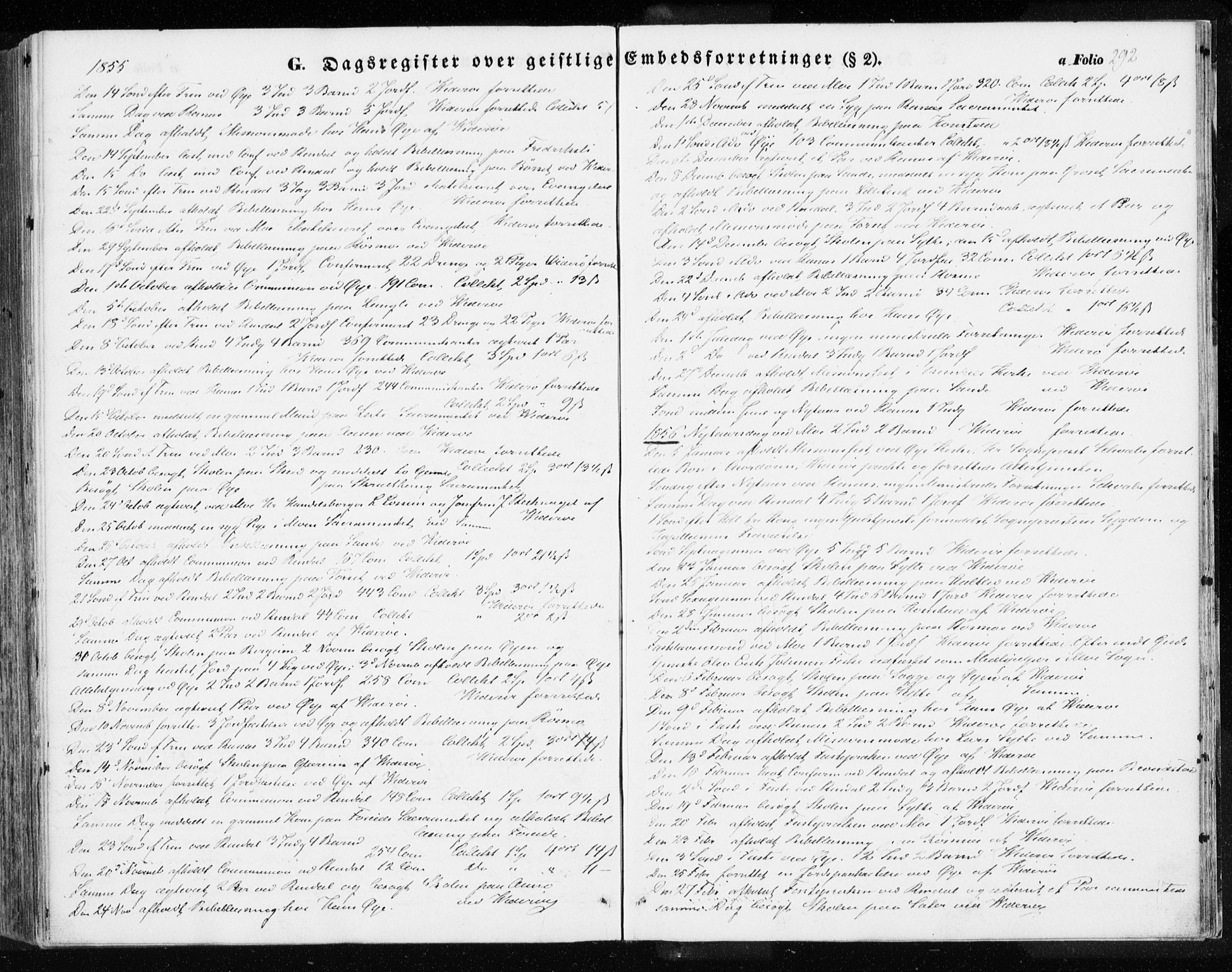 Ministerialprotokoller, klokkerbøker og fødselsregistre - Møre og Romsdal, SAT/A-1454/595/L1044: Parish register (official) no. 595A06, 1852-1863, p. 292