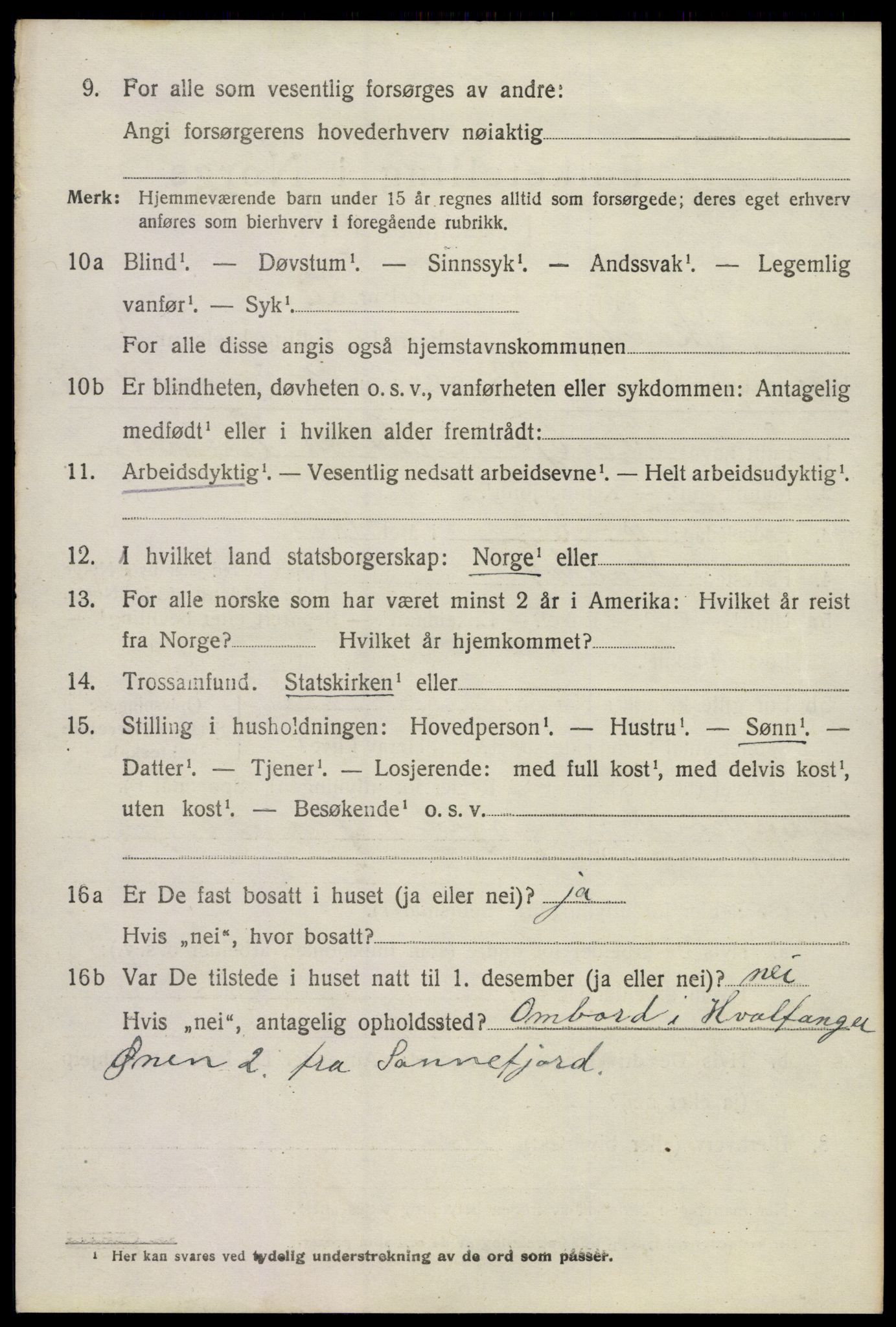 SAKO, 1920 census for Skåtøy, 1920, p. 3065