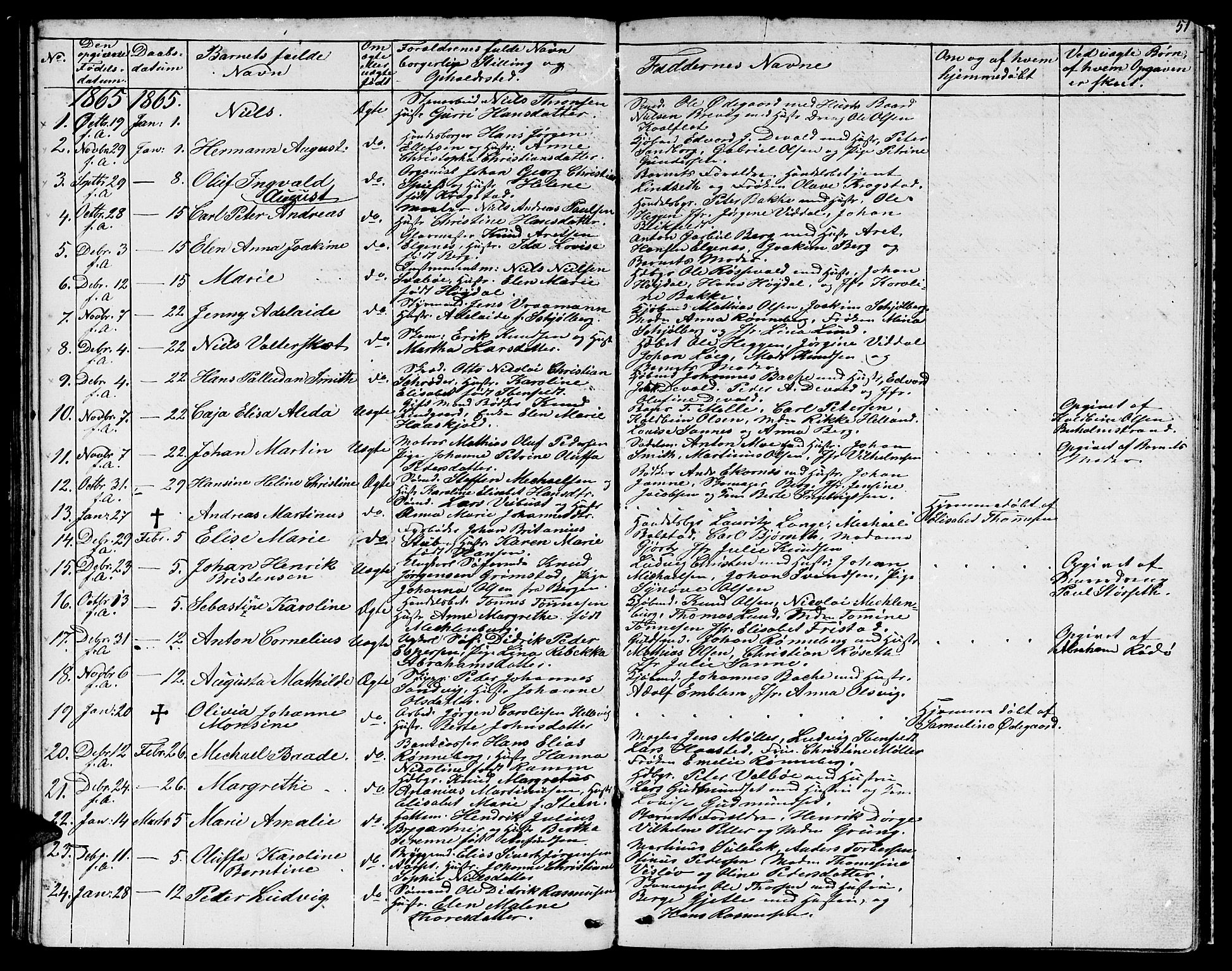 Ministerialprotokoller, klokkerbøker og fødselsregistre - Møre og Romsdal, AV/SAT-A-1454/529/L0464: Parish register (copy) no. 529C01, 1855-1867, p. 51