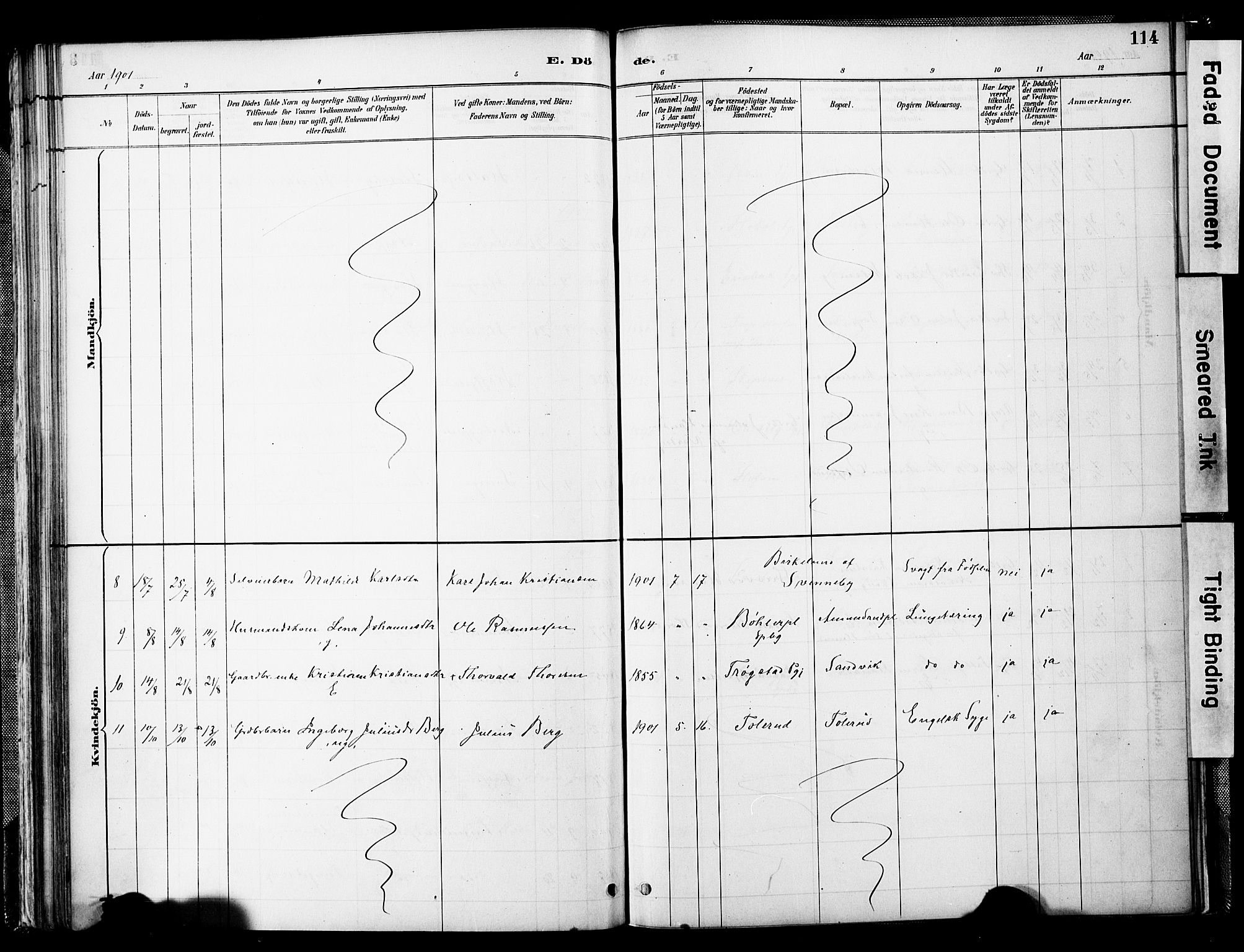 Spydeberg prestekontor Kirkebøker, AV/SAO-A-10924/F/Fb/L0001: Parish register (official) no. II 1, 1886-1907, p. 114