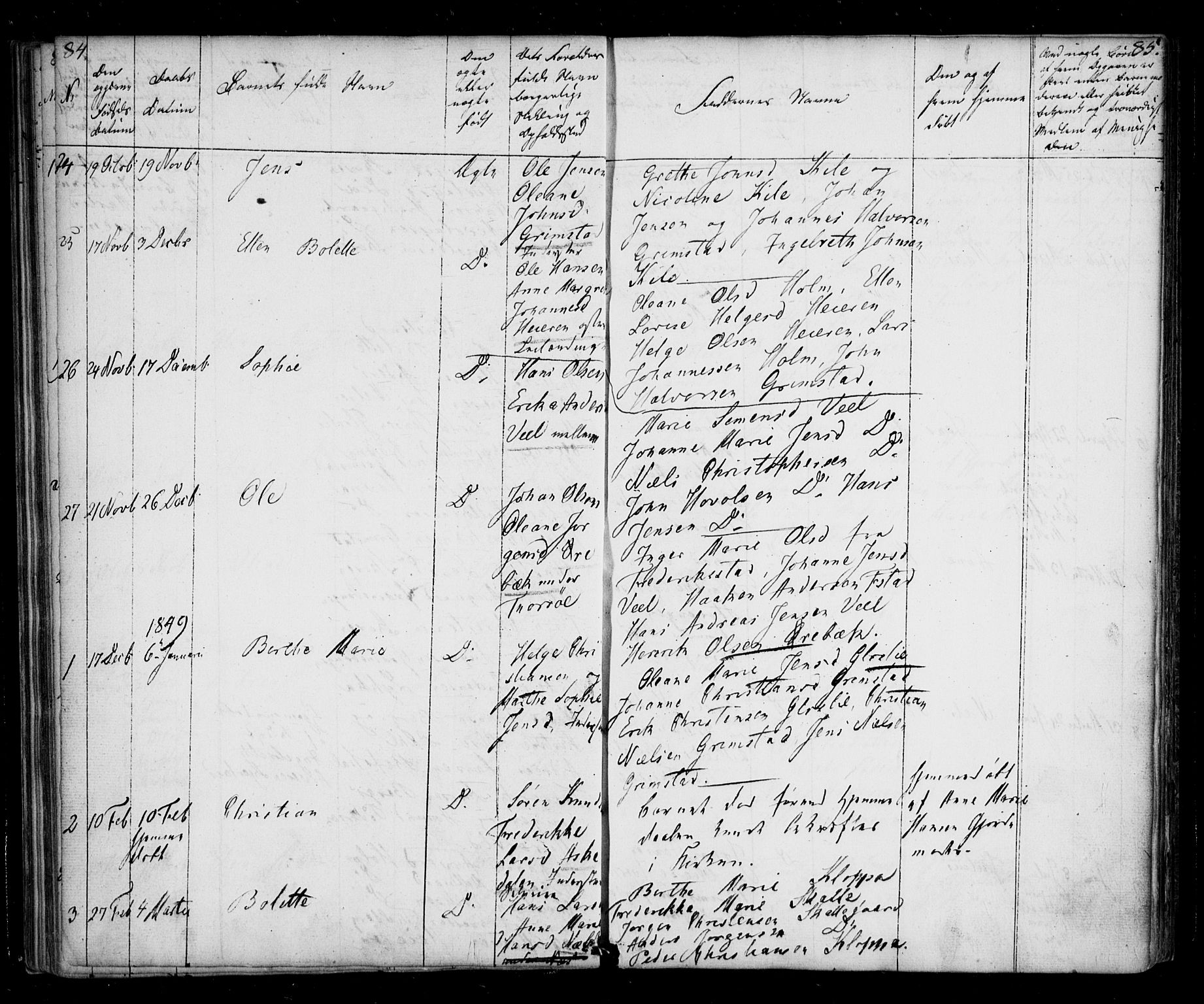 Borge prestekontor Kirkebøker, AV/SAO-A-10903/F/Fb/L0001: Parish register (official) no. II 1, 1836-1852, p. 84-85