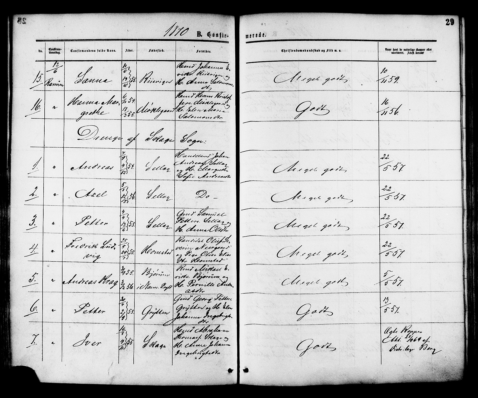 Ministerialprotokoller, klokkerbøker og fødselsregistre - Nord-Trøndelag, AV/SAT-A-1458/764/L0553: Parish register (official) no. 764A08, 1858-1880, p. 29