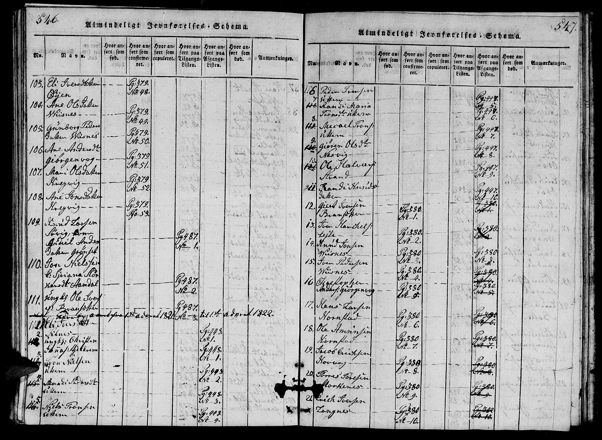 Ministerialprotokoller, klokkerbøker og fødselsregistre - Møre og Romsdal, SAT/A-1454/570/L0831: Parish register (official) no. 570A05, 1819-1829, p. 546-547