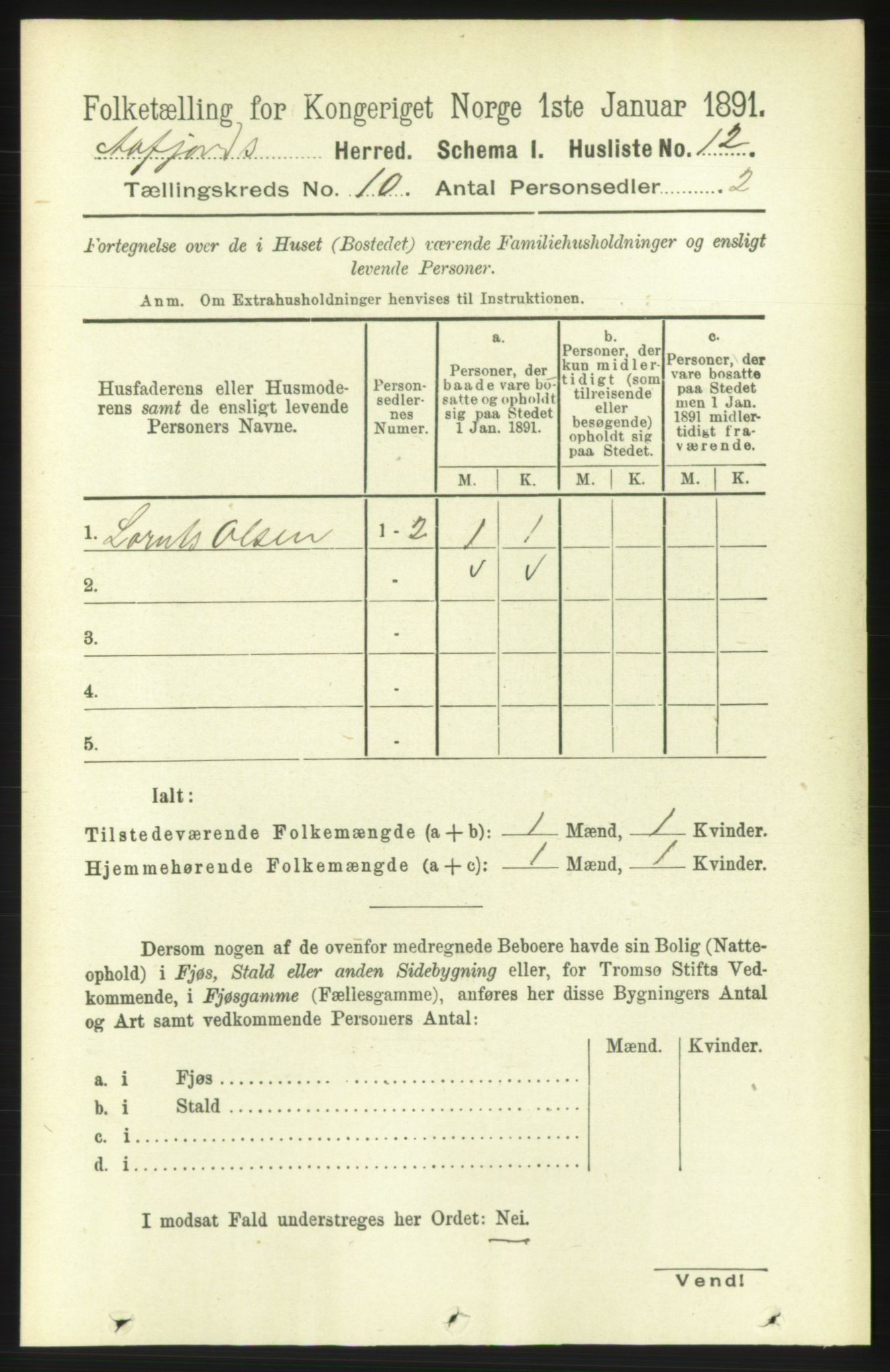 RA, 1891 census for 1630 Åfjord, 1891, p. 2930