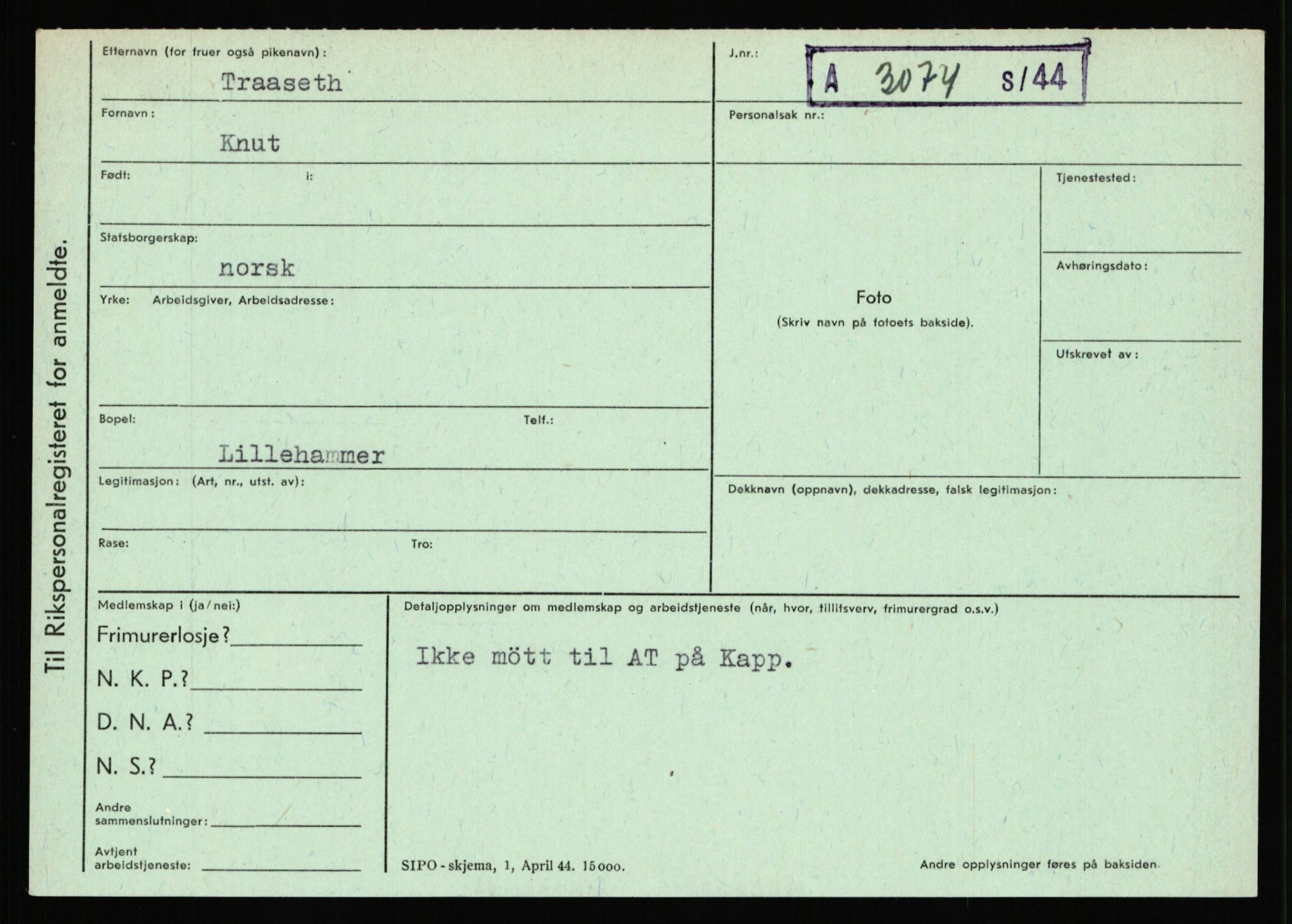 Statspolitiet - Hovedkontoret / Osloavdelingen, AV/RA-S-1329/C/Ca/L0015: Svea - Tøsse, 1943-1945, p. 4118