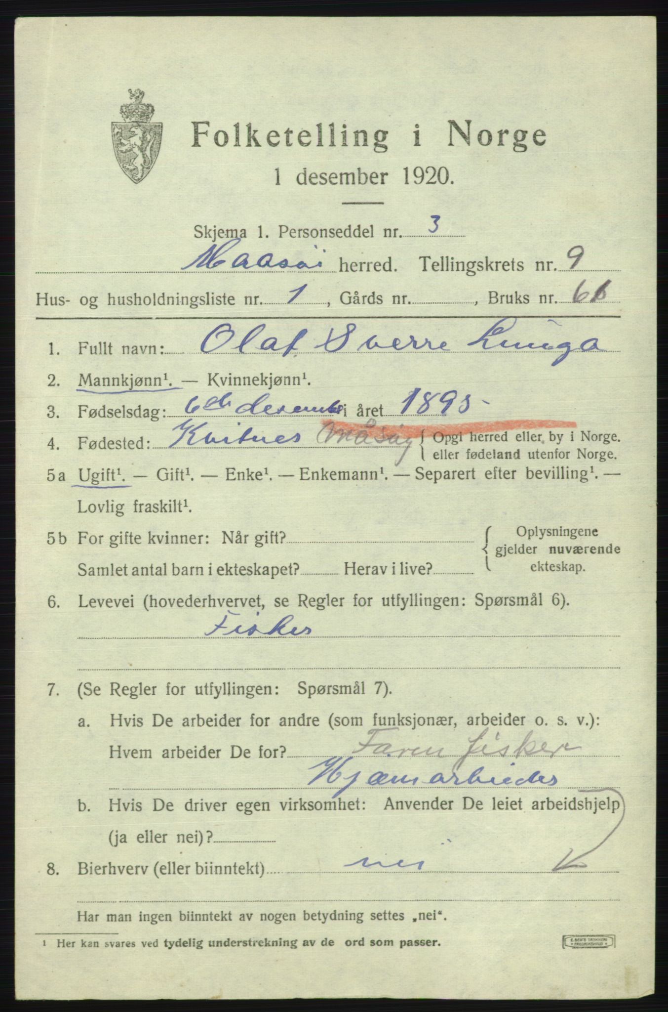 SATØ, 1920 census for Måsøy, 1920, p. 4426