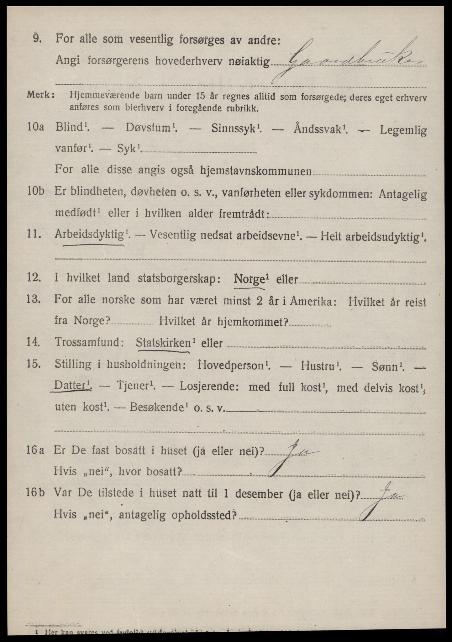 SAT, 1920 census for Skodje, 1920, p. 2400