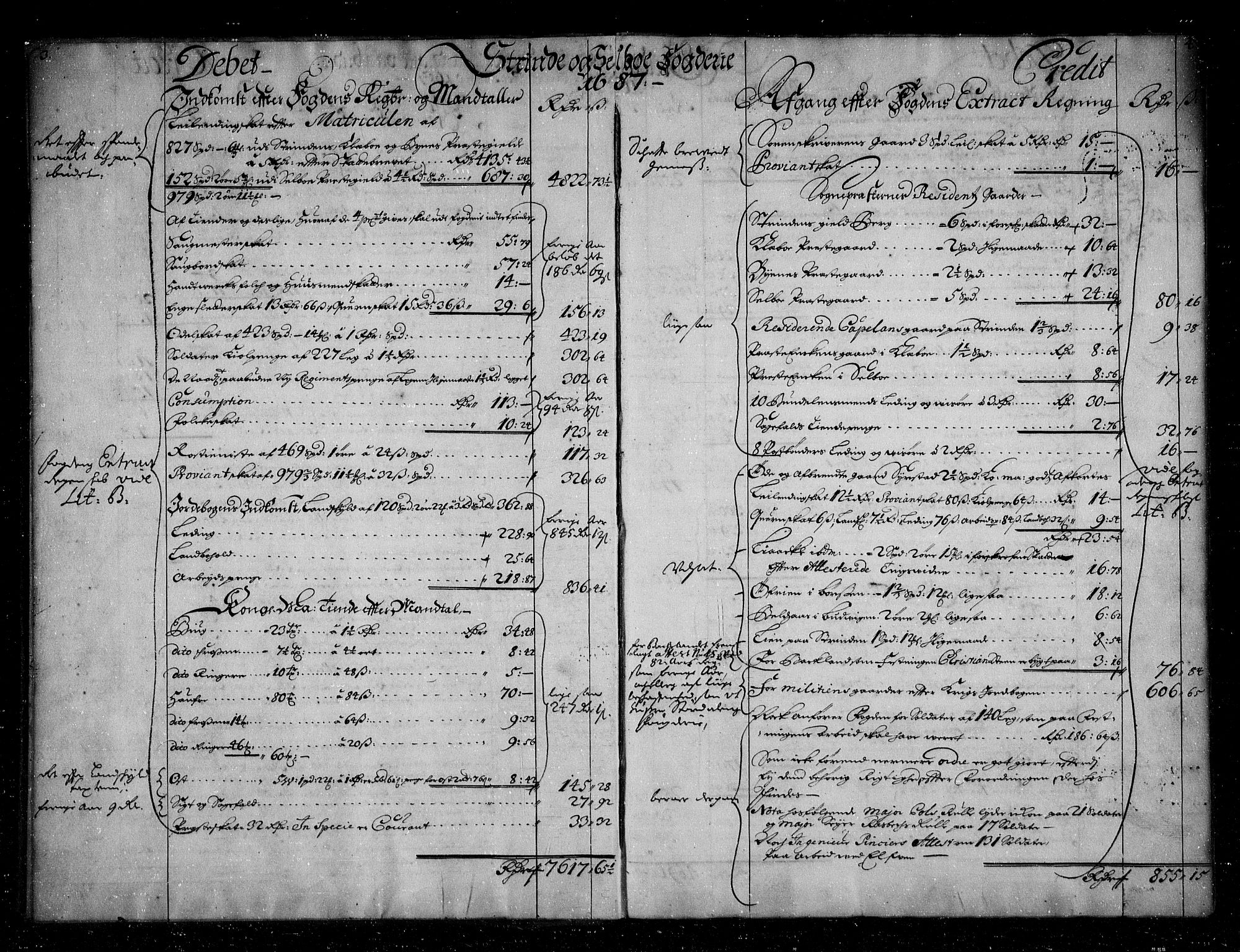 Rentekammeret inntil 1814, Reviderte regnskaper, Stiftamtstueregnskaper, Trondheim stiftamt og Nordland amt, AV/RA-EA-6044/R/Rg/L0088: Trondheim stiftamt og Nordland amt, 1686-1690