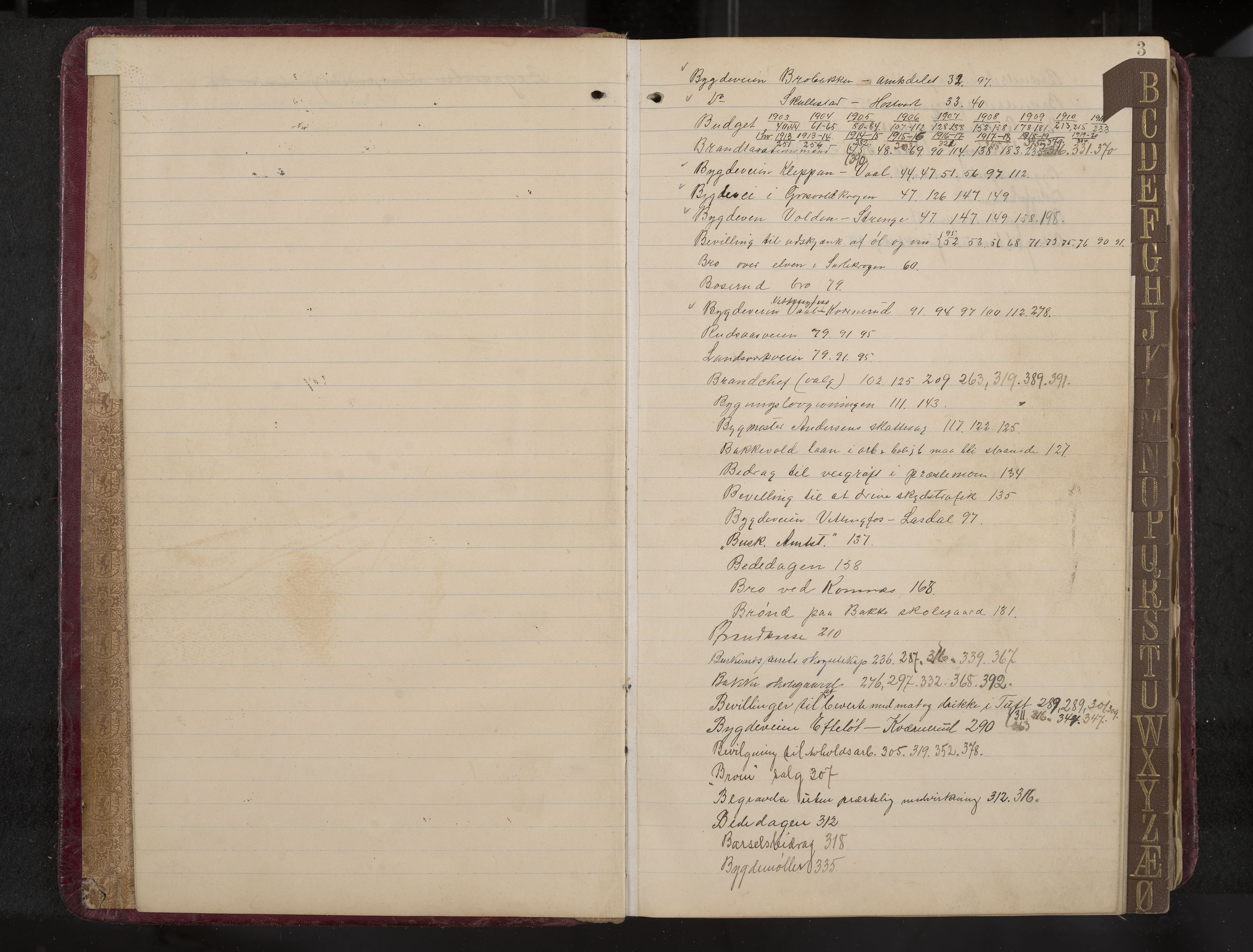Ytre Sandsvær formannskap og sentraladministrasjon, IKAK/0629021/A/Aa/L0001: Møtebok med register, 1902-1919, p. 3