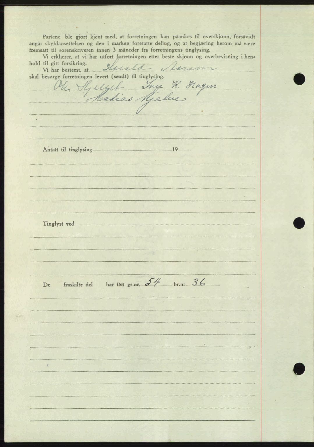 Romsdal sorenskriveri, SAT/A-4149/1/2/2C: Mortgage book no. A24, 1947-1947, Diary no: : 2957/1947
