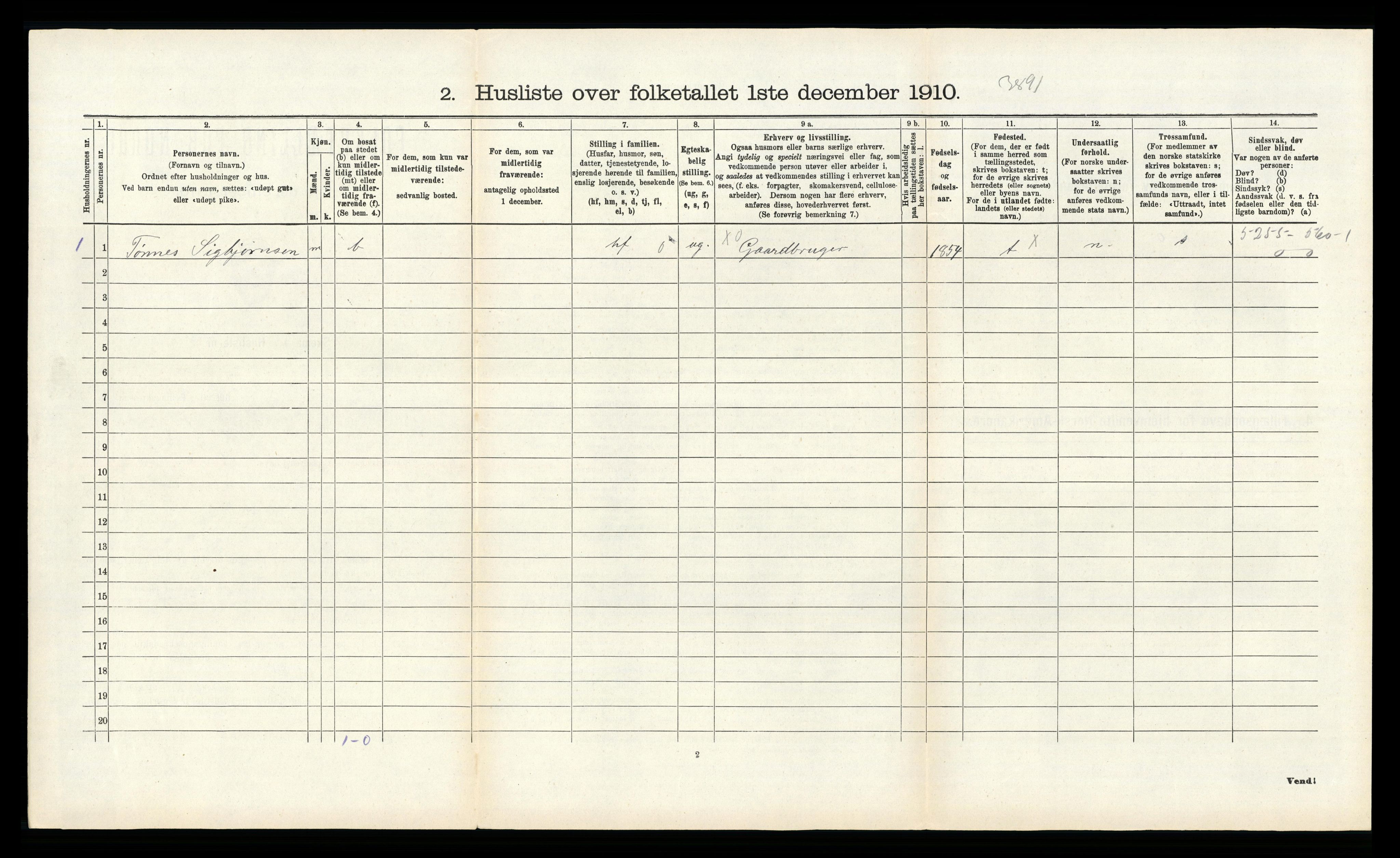 RA, 1910 census for Gyland, 1910, p. 297