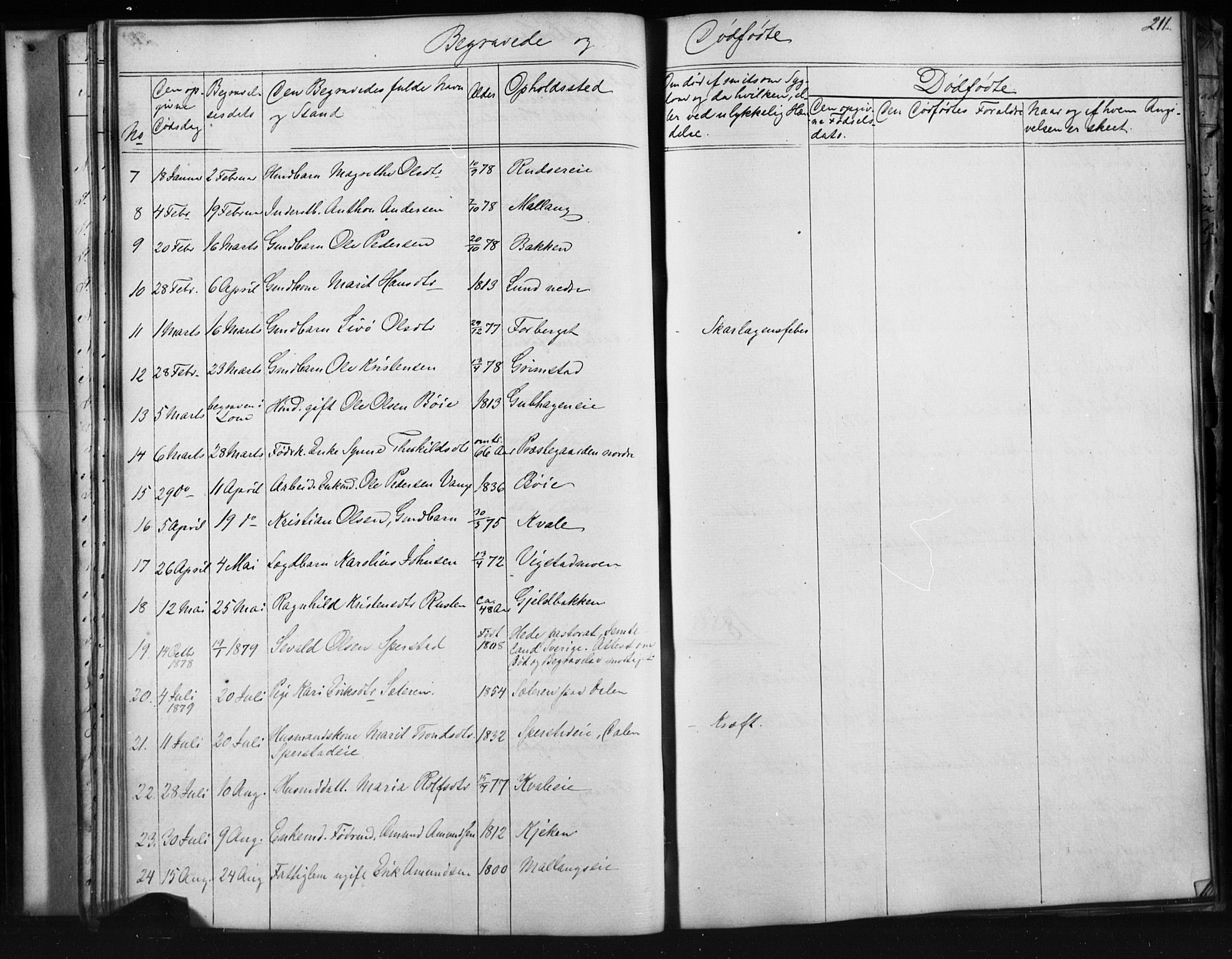 Skjåk prestekontor, SAH/PREST-072/H/Ha/Hab/L0001: Parish register (copy) no. 1, 1865-1893, p. 211