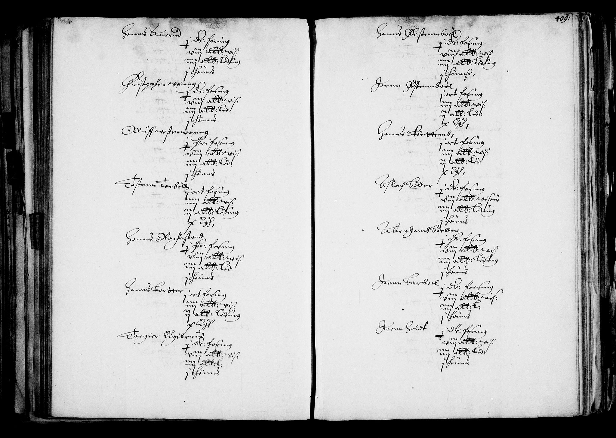 Rentekammeret inntil 1814, Realistisk ordnet avdeling, AV/RA-EA-4070/N/Na/L0001: [XI f]: Akershus stifts jordebok, 1652, p. 408b-409a