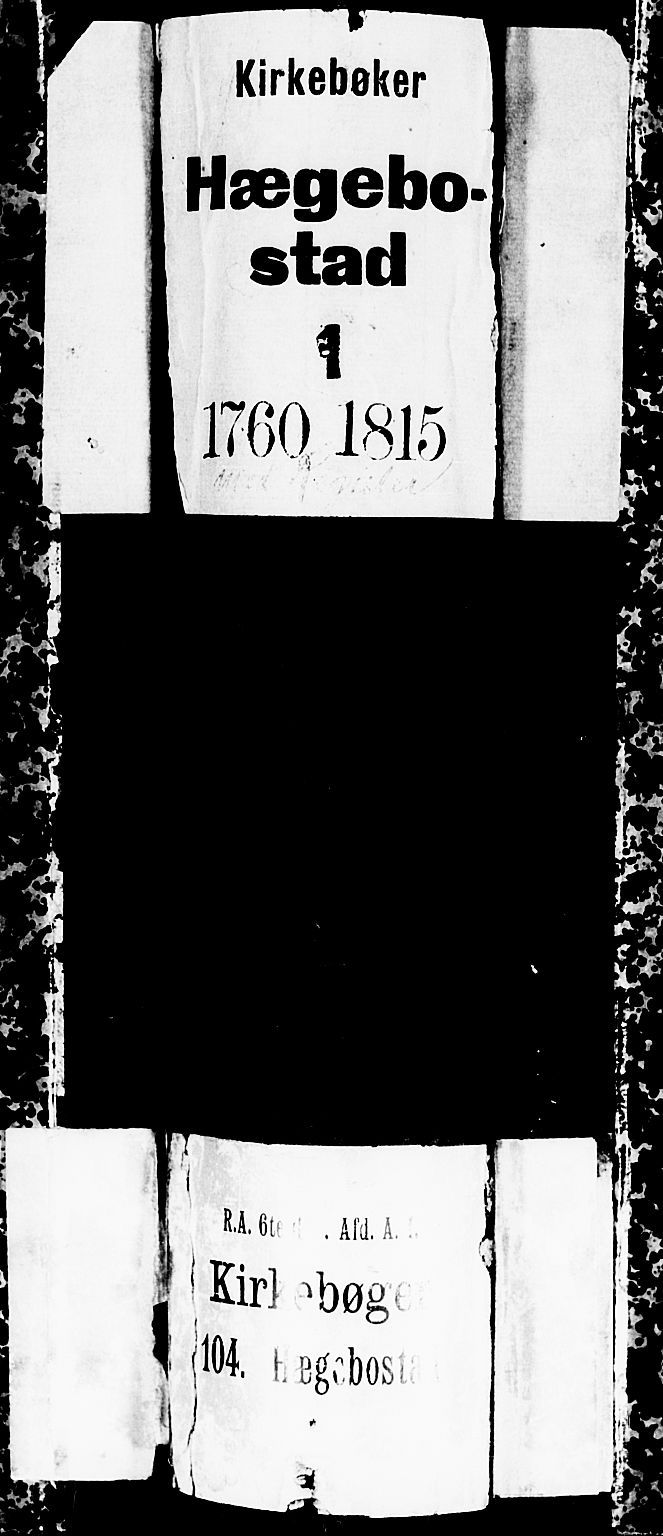 Hægebostad sokneprestkontor, SAK/1111-0024/F/Fa/Faa/L0001: Parish register (official) no. A 1 /2, 1760-1823