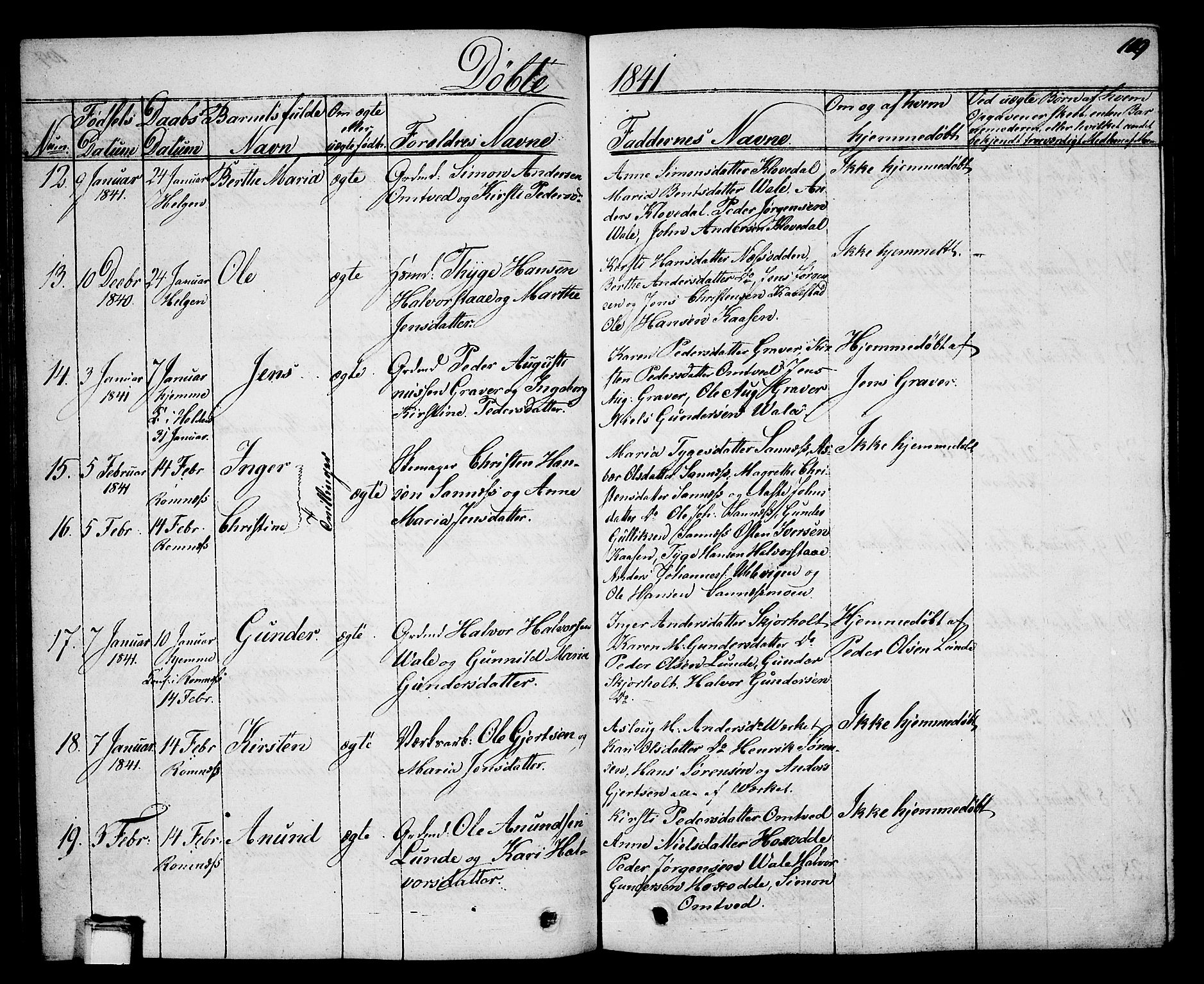 Holla kirkebøker, AV/SAKO-A-272/G/Ga/L0002: Parish register (copy) no. I 2, 1830-1848, p. 110