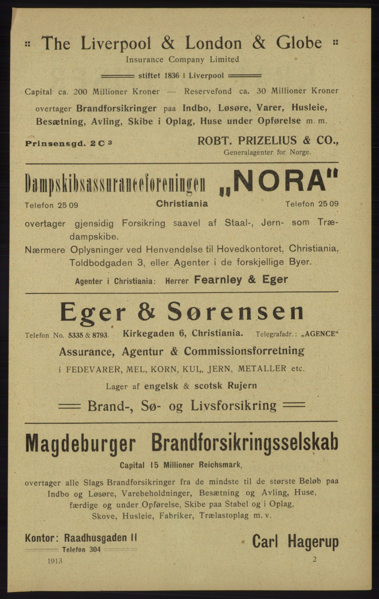 Kristiania/Oslo adressebok, PUBL/-, 1913, p. 111
