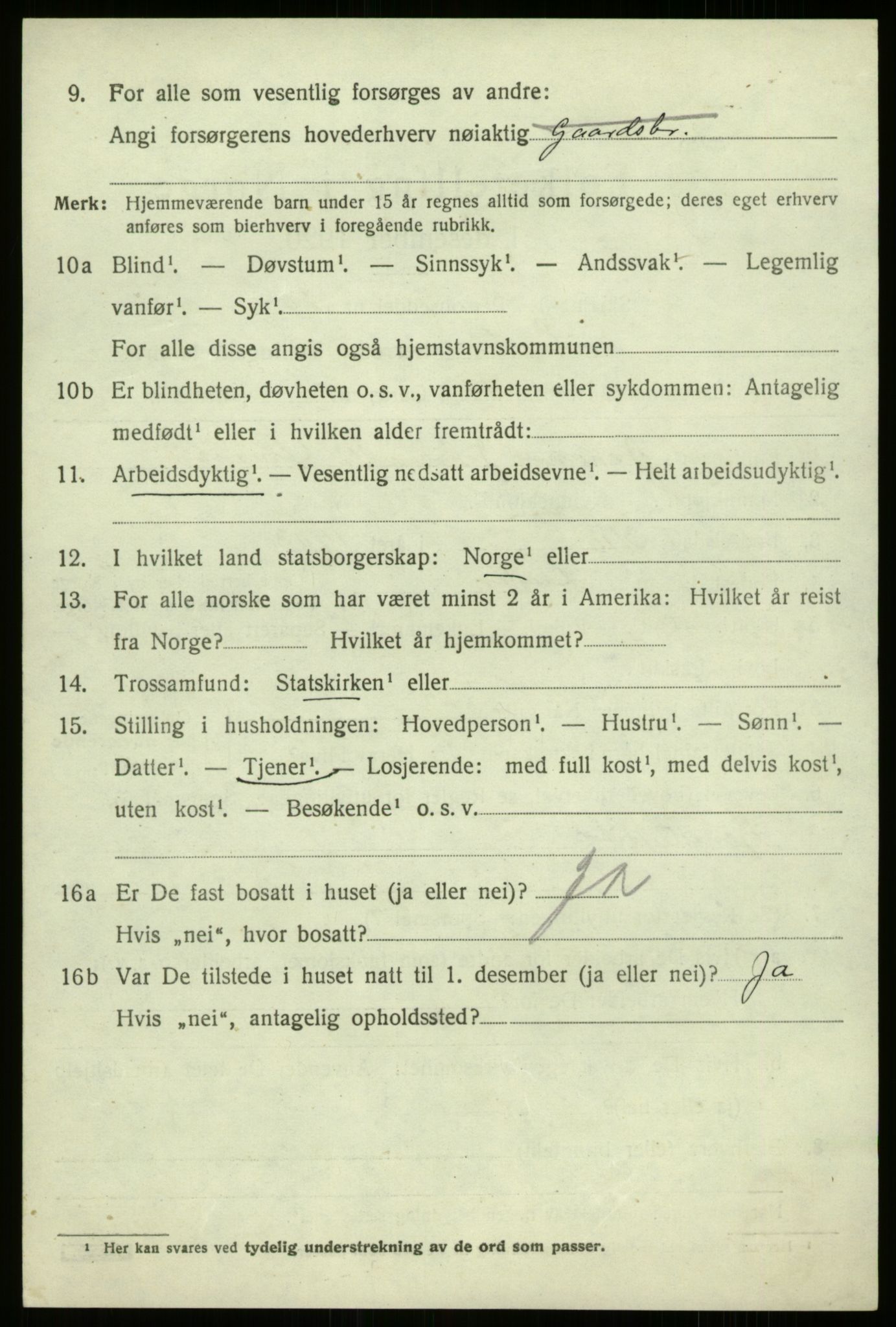 SAB, 1920 census for Luster, 1920, p. 5785