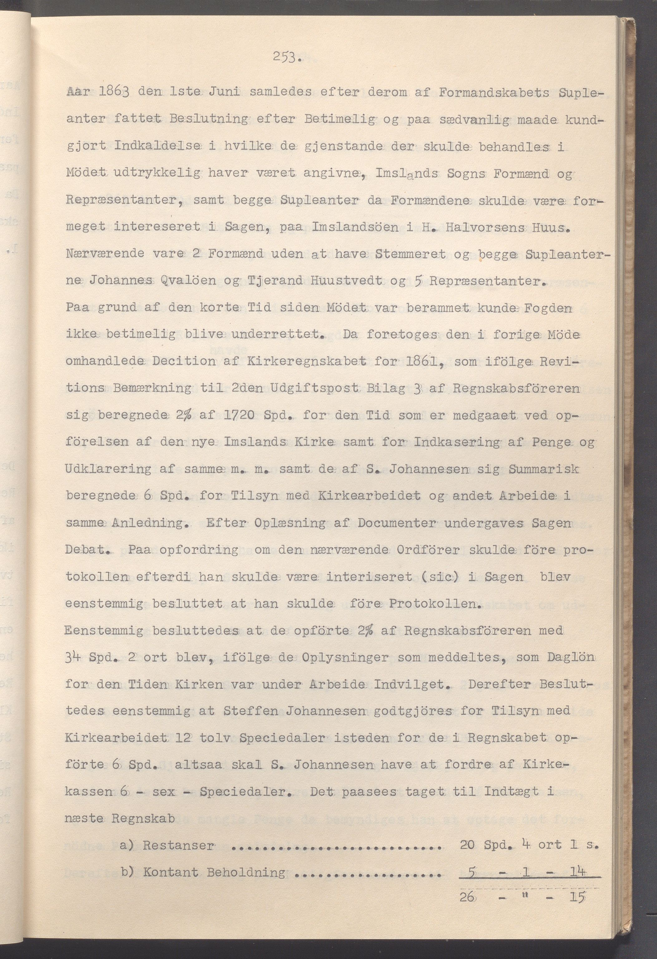 Vikedal kommune - Formannskapet, IKAR/K-100598/A/Ac/L0002: Avskrift av møtebok, 1862-1874, p. 253