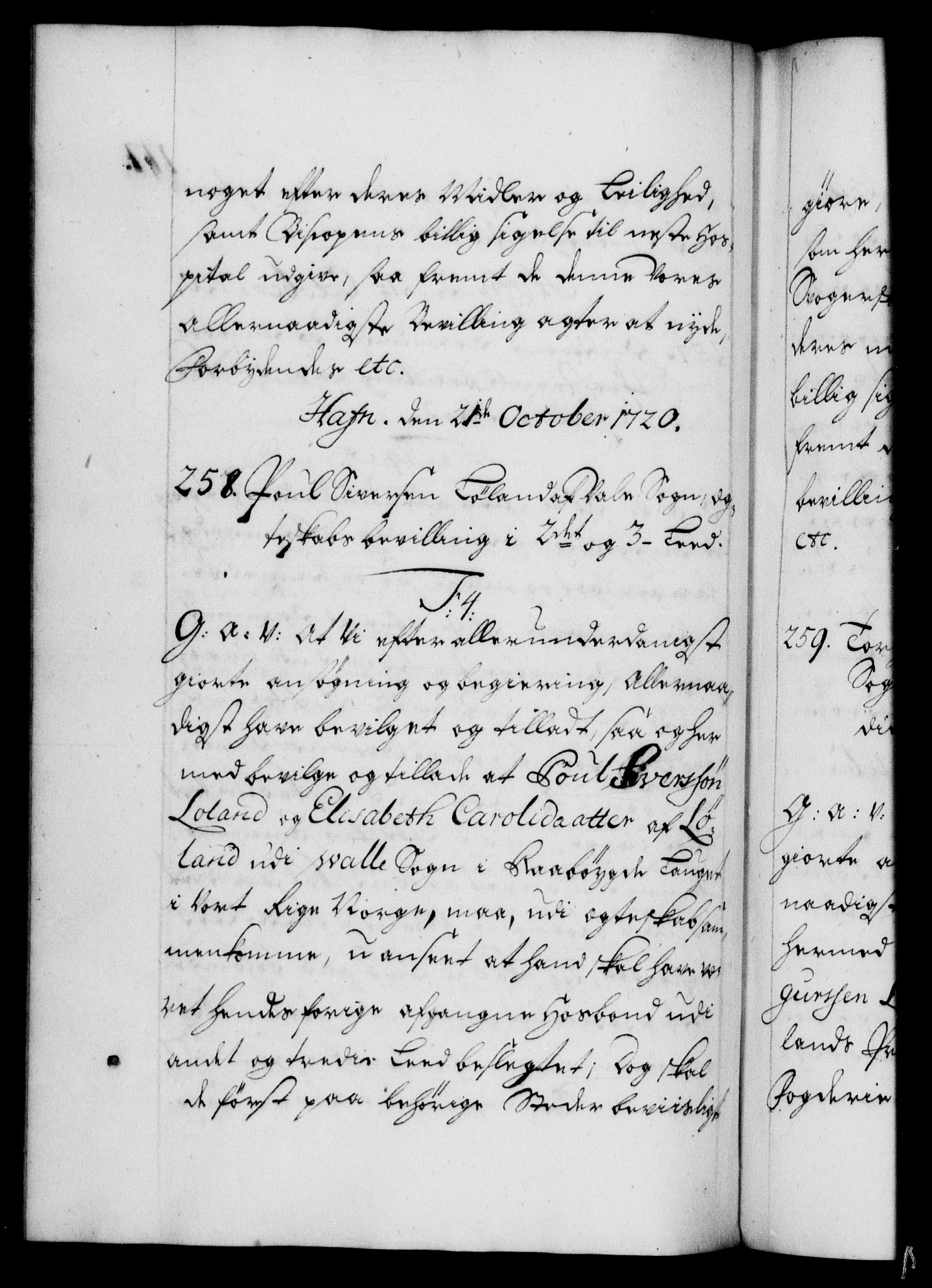 Danske Kanselli 1572-1799, AV/RA-EA-3023/F/Fc/Fca/Fcaa/L0023: Norske registre, 1720-1722, p. 177b