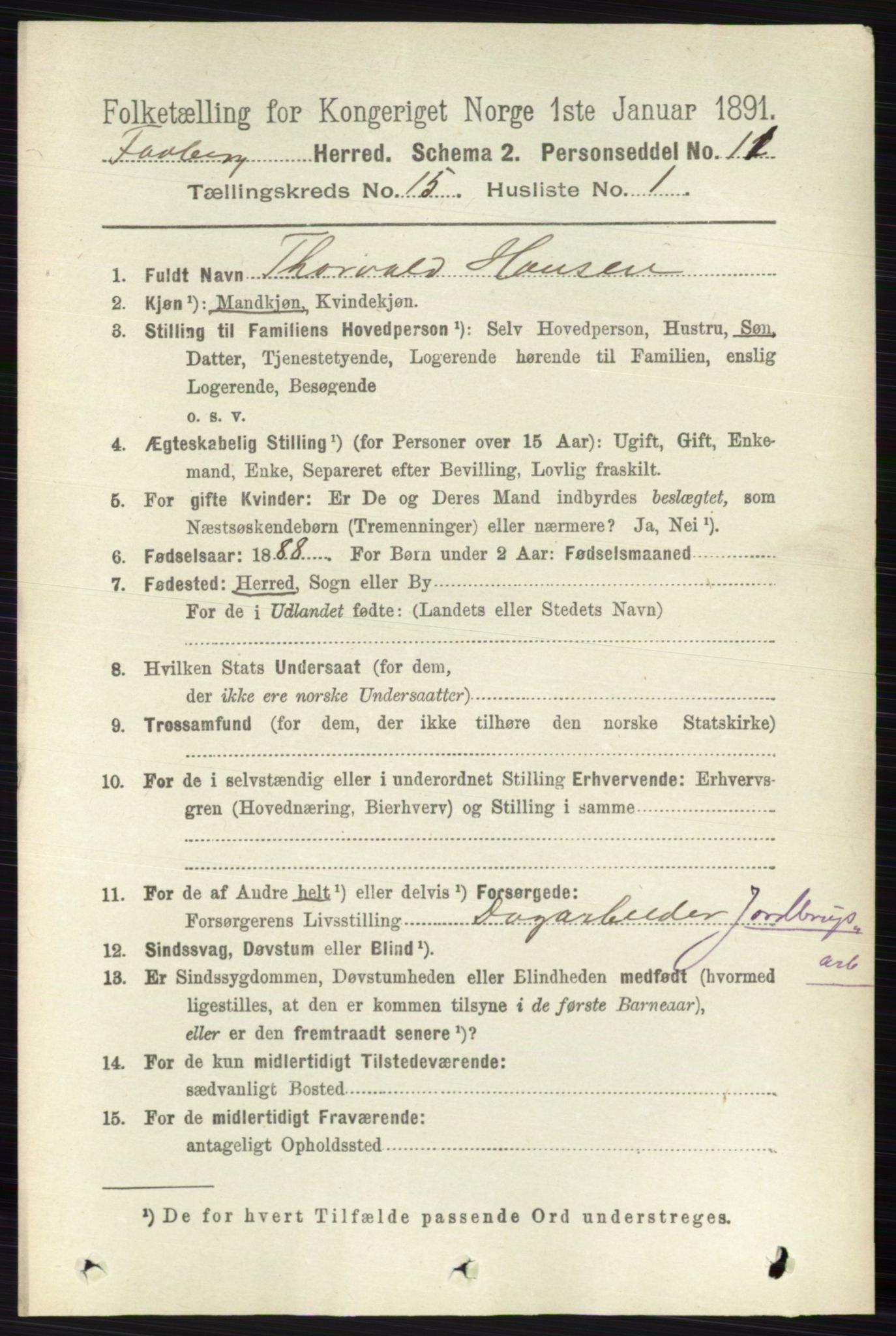 RA, 1891 census for 0524 Fåberg, 1891, p. 5918