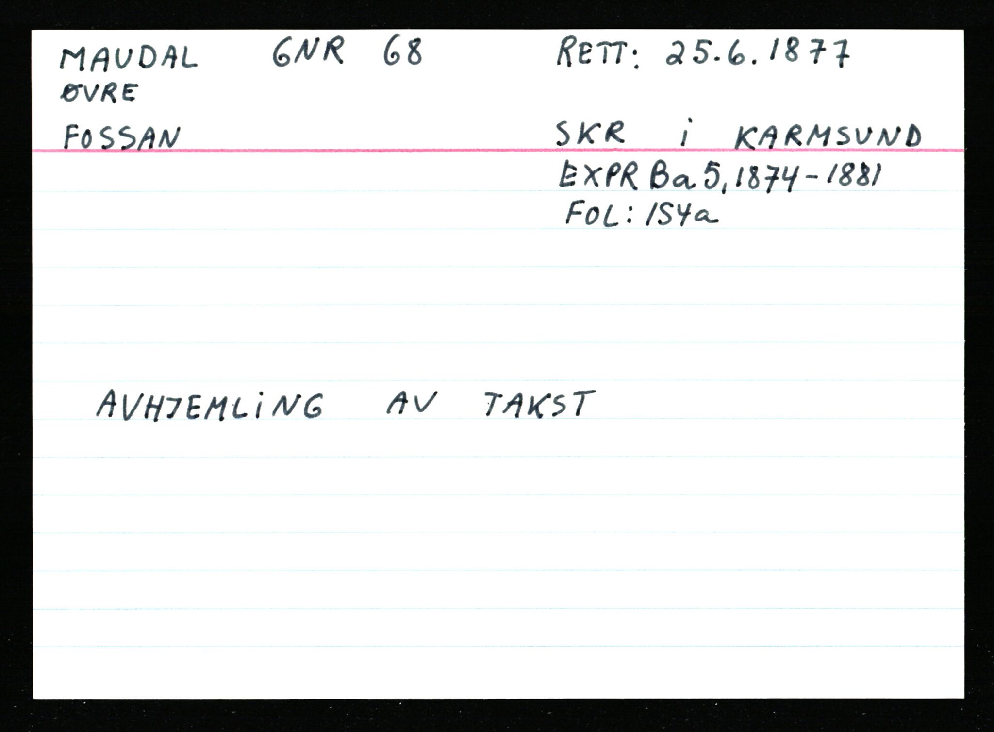 Statsarkivet i Stavanger, AV/SAST-A-101971/03/Y/Ym/L0037: Åstedskort sortert etter gårdsnavn: Lædre - Mauland, 1600-1950, p. 684
