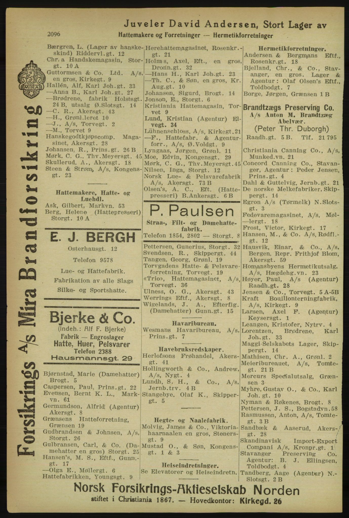 Kristiania/Oslo adressebok, PUBL/-, 1918, p. 2249