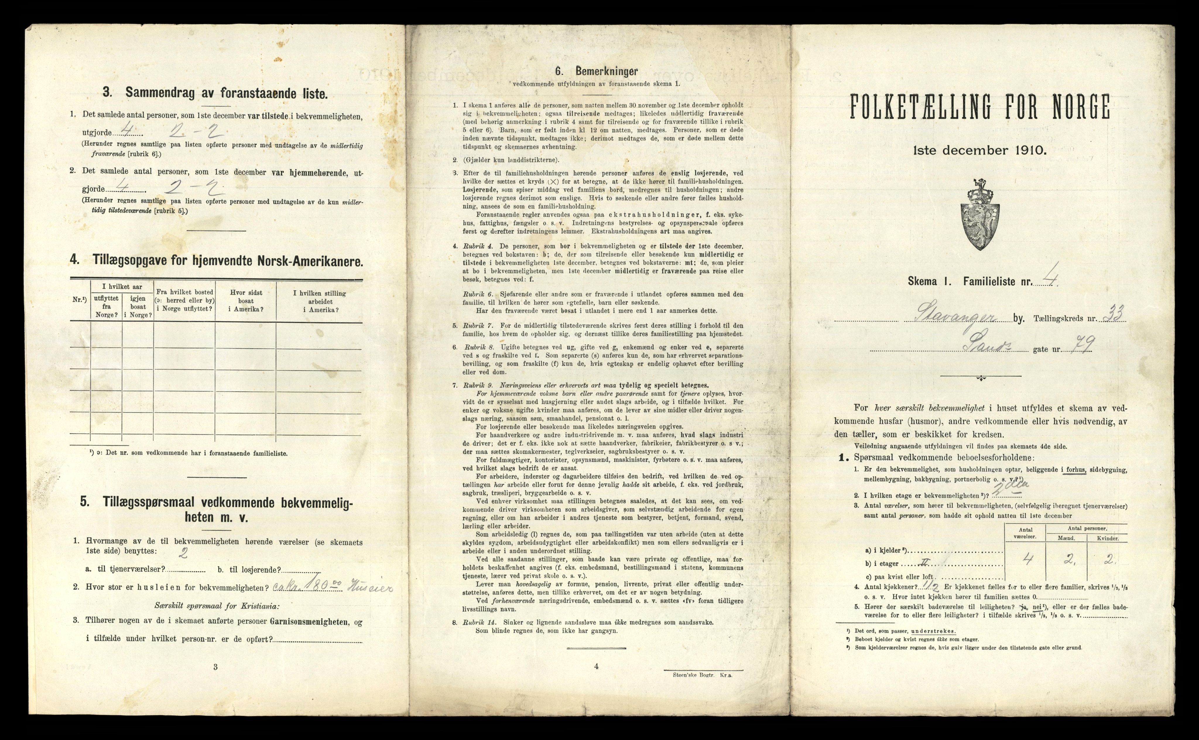 RA, 1910 census for Stavanger, 1910, p. 21722