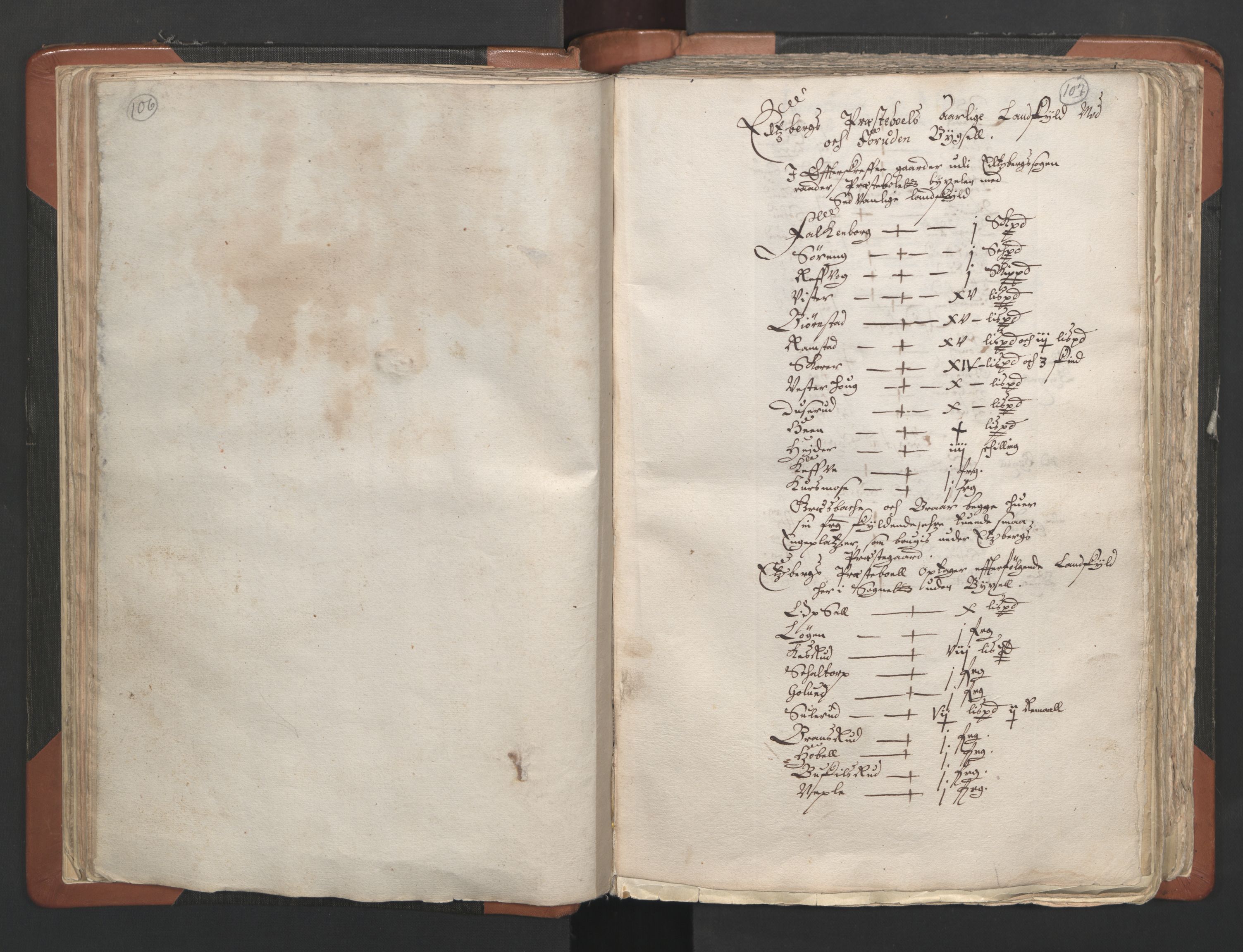 RA, Vicar's Census 1664-1666, no. 2: Øvre Borgesyssel deanery, 1664-1666, p. 106-107