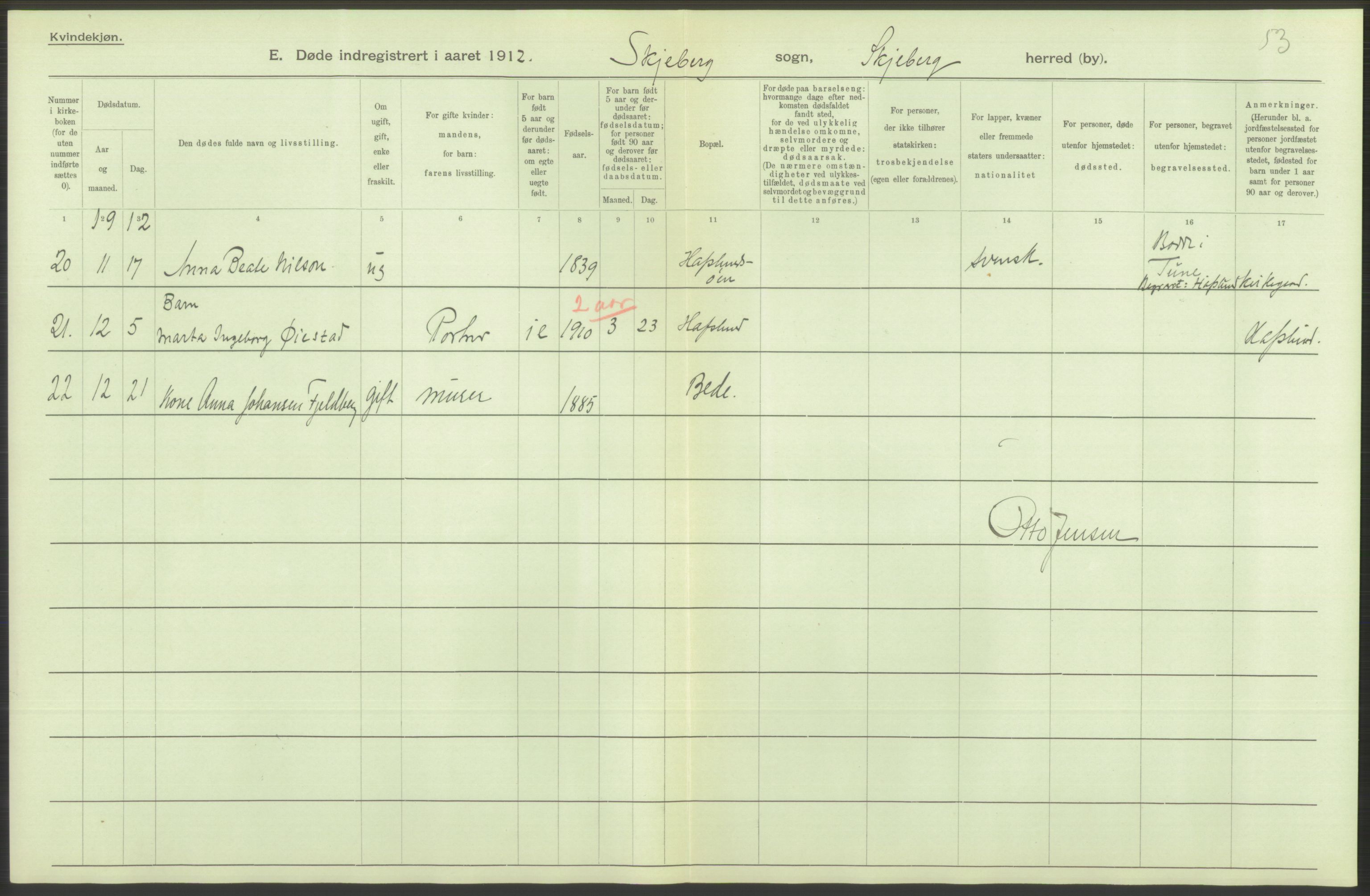 Statistisk sentralbyrå, Sosiodemografiske emner, Befolkning, AV/RA-S-2228/D/Df/Dfb/Dfbb/L0003: Smålenenes amt:  Døde. Bygder og byer., 1912, p. 334