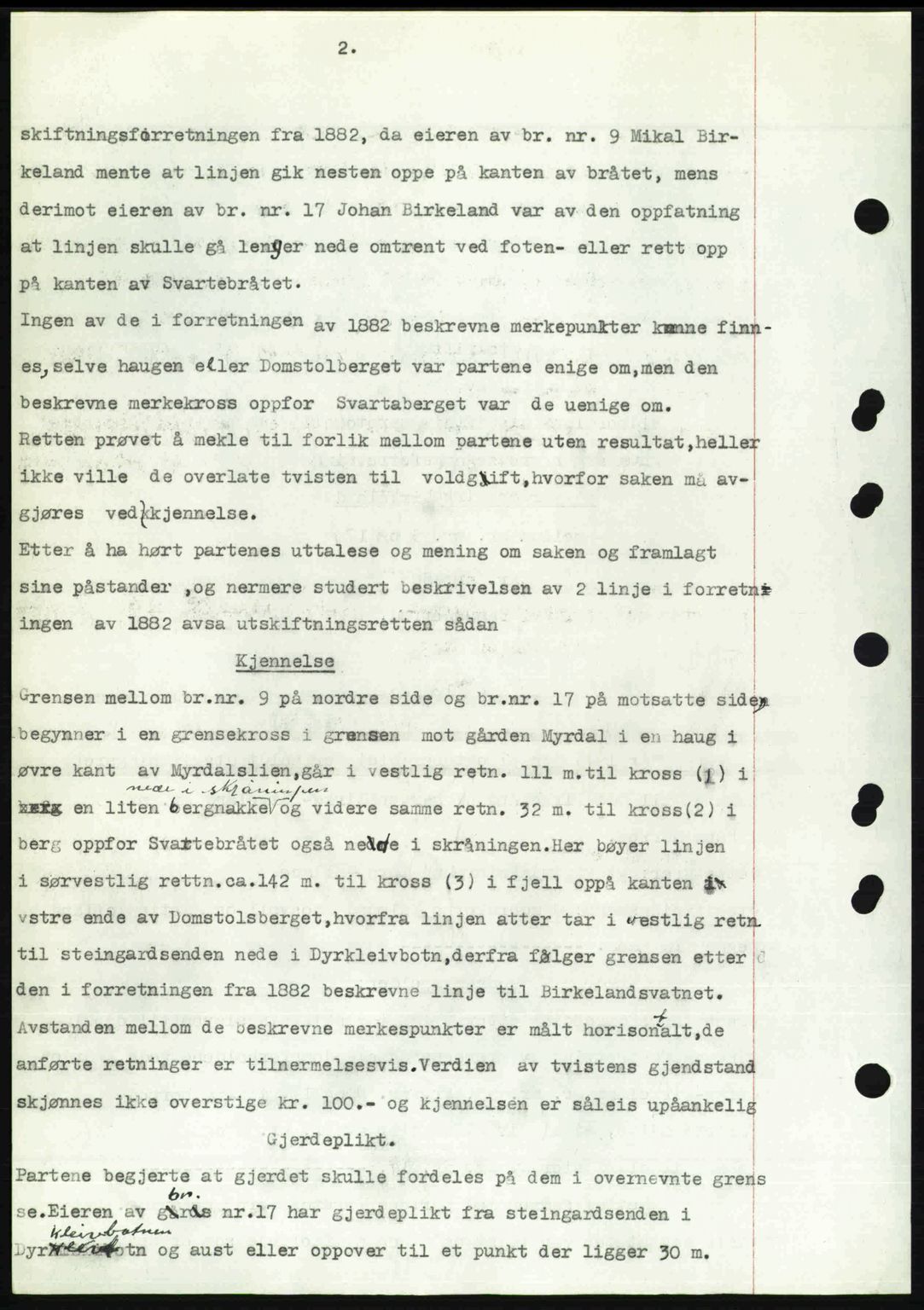 Midhordland sorenskriveri, SAB/A-3001/1/G/Gb/Gbj/L0022: Mortgage book no. A41-43, 1946-1946, Diary no: : 293/1946