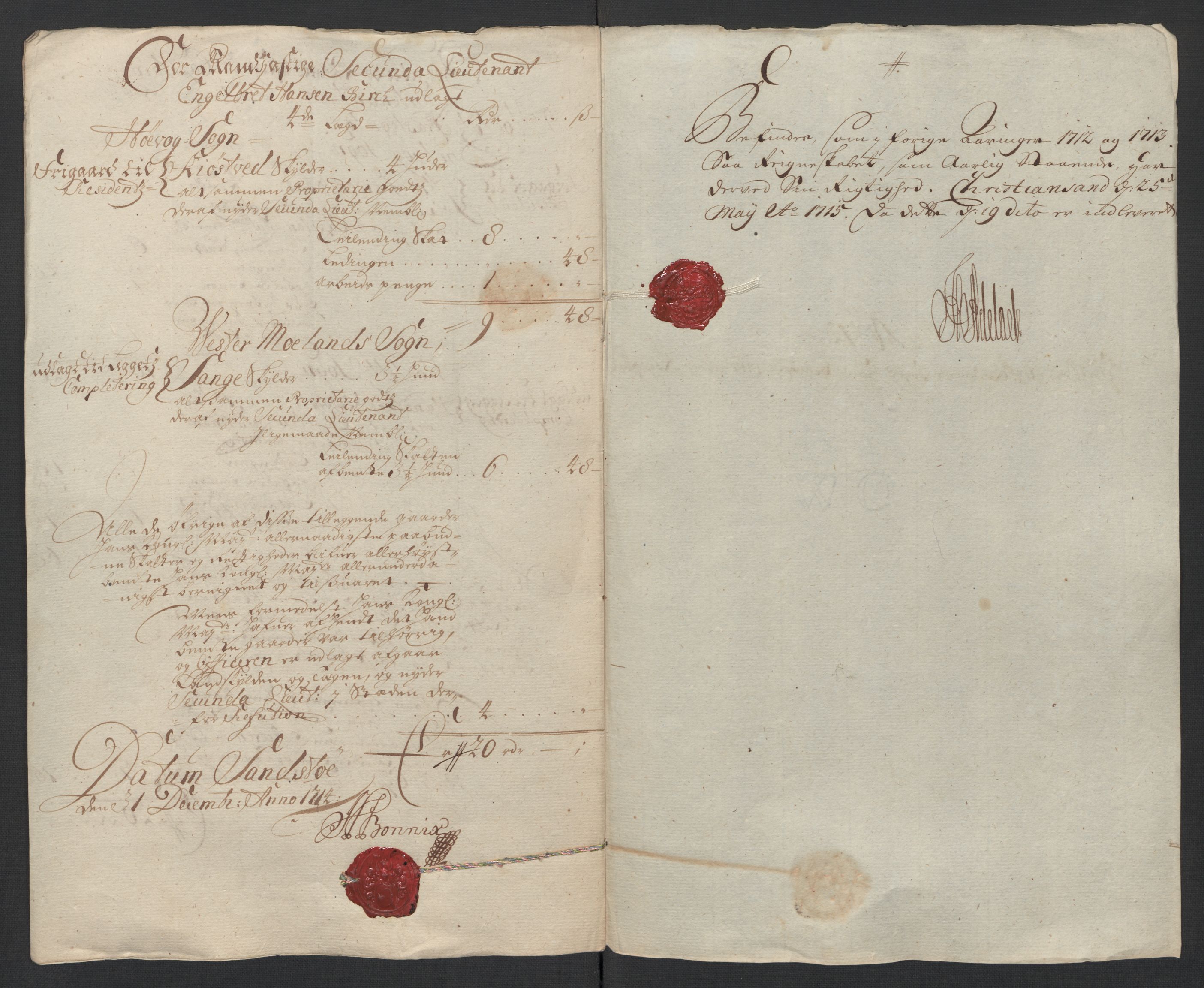 Rentekammeret inntil 1814, Reviderte regnskaper, Fogderegnskap, AV/RA-EA-4092/R39/L2321: Fogderegnskap Nedenes, 1713-1714, p. 266