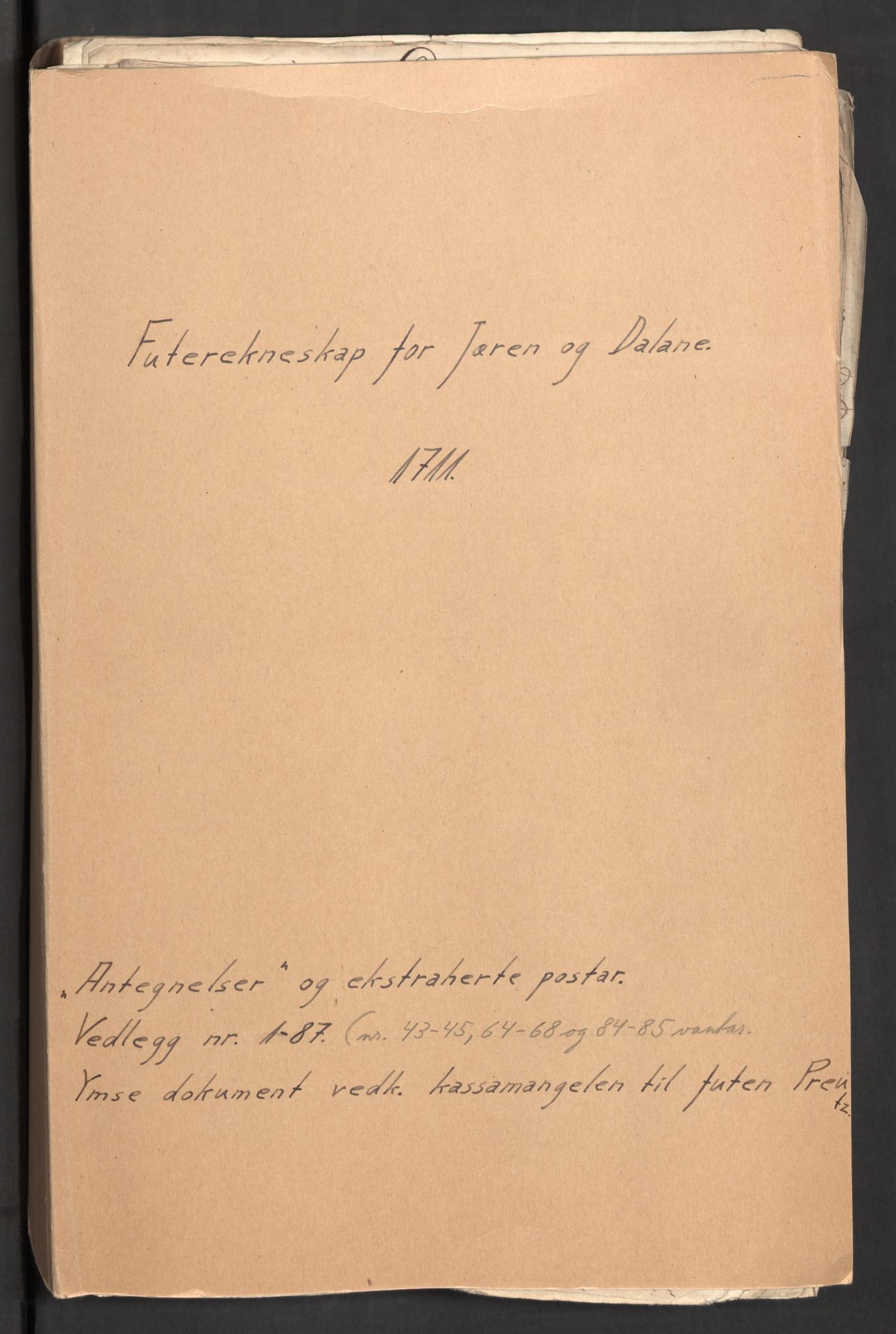 Rentekammeret inntil 1814, Reviderte regnskaper, Fogderegnskap, RA/EA-4092/R46/L2736: Fogderegnskap Jæren og Dalane, 1711, p. 2