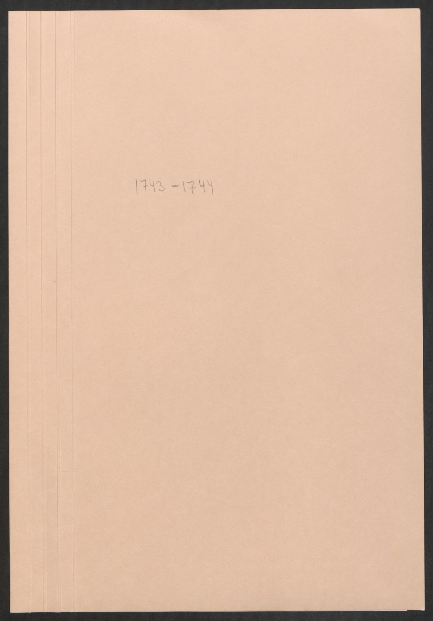 Rentekammeret inntil 1814, Reviderte regnskaper, Byregnskaper, AV/RA-EA-4066/R/Rs/L0541: [S22] Sikt og sakefall, 1743-1746, p. 1