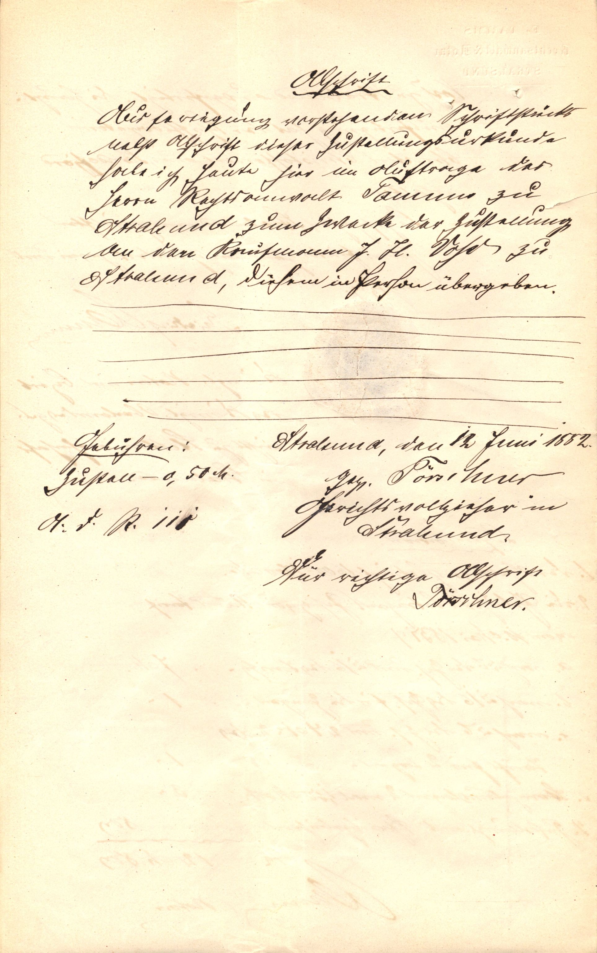 Pa 63 - Østlandske skibsassuranceforening, VEMU/A-1079/G/Ga/L0014/0012: Havaridokumenter / Sophie, Andover, Alliance, Anna, 1882, p. 54