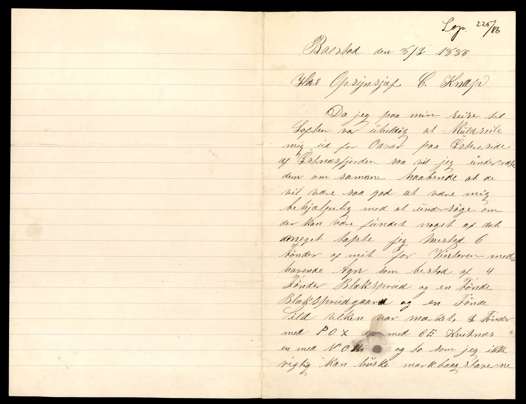 Oppsynssjefen ved Lofotfisket, AV/SAT-A-6224/D/L0178: Lofotfiskernes Selvhjelpskasse, 1880-1906, p. 33