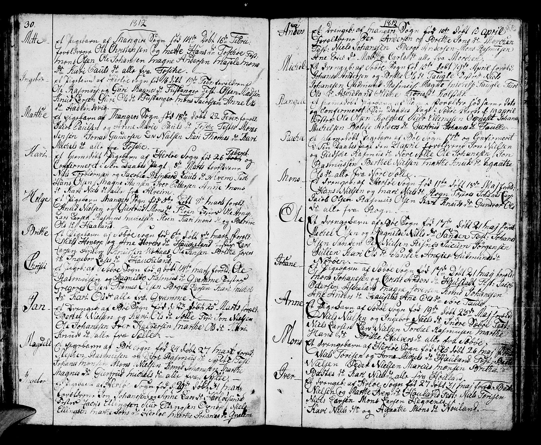 Manger sokneprestembete, SAB/A-76801/H/Haa: Parish register (official) no. A 2, 1792-1815, p. 126