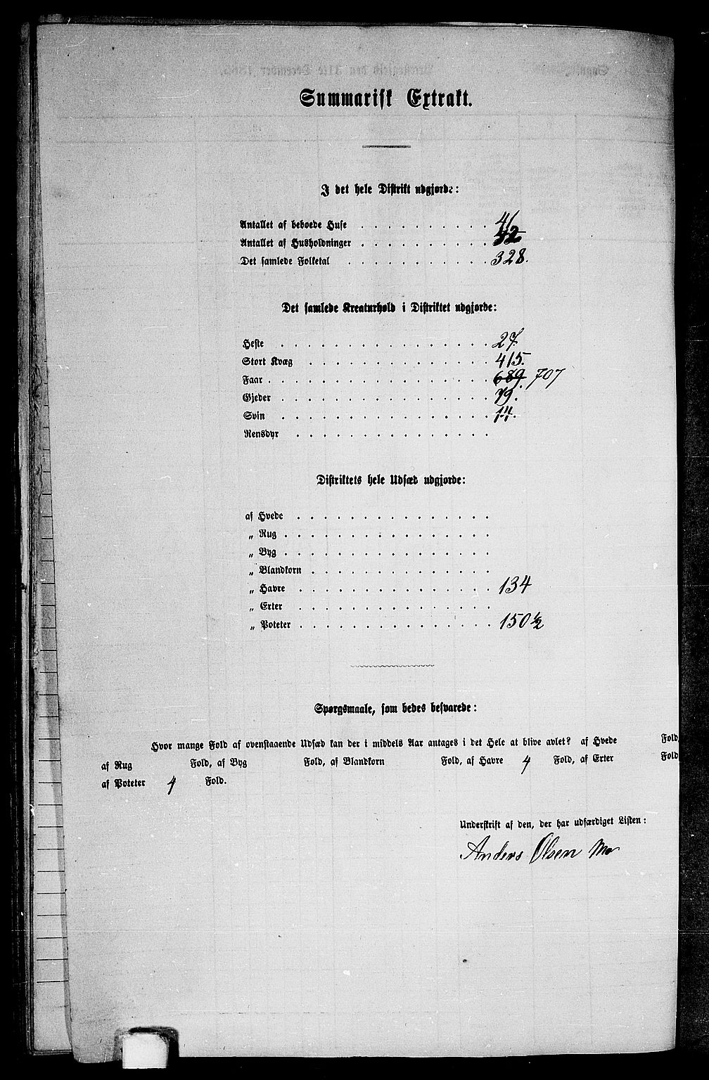 RA, 1865 census for Hosanger, 1865, p. 137