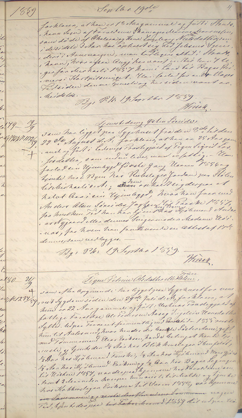 Bergen politikammer / politidistrikt, AV/SAB-A-60401/I/Ic, 1859-1863