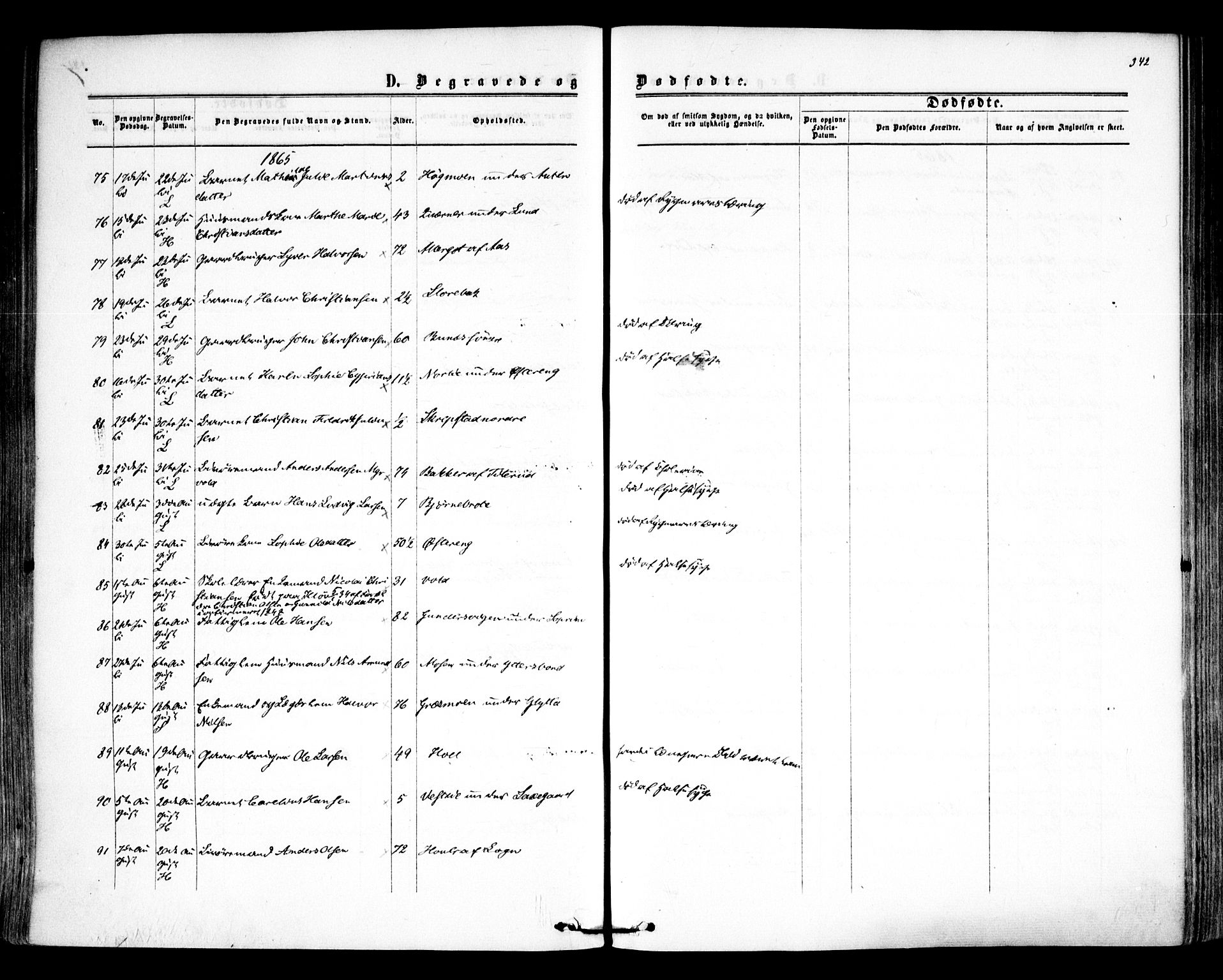 Høland prestekontor Kirkebøker, AV/SAO-A-10346a/F/Fa/L0011: Parish register (official) no. I 11, 1862-1869, p. 342