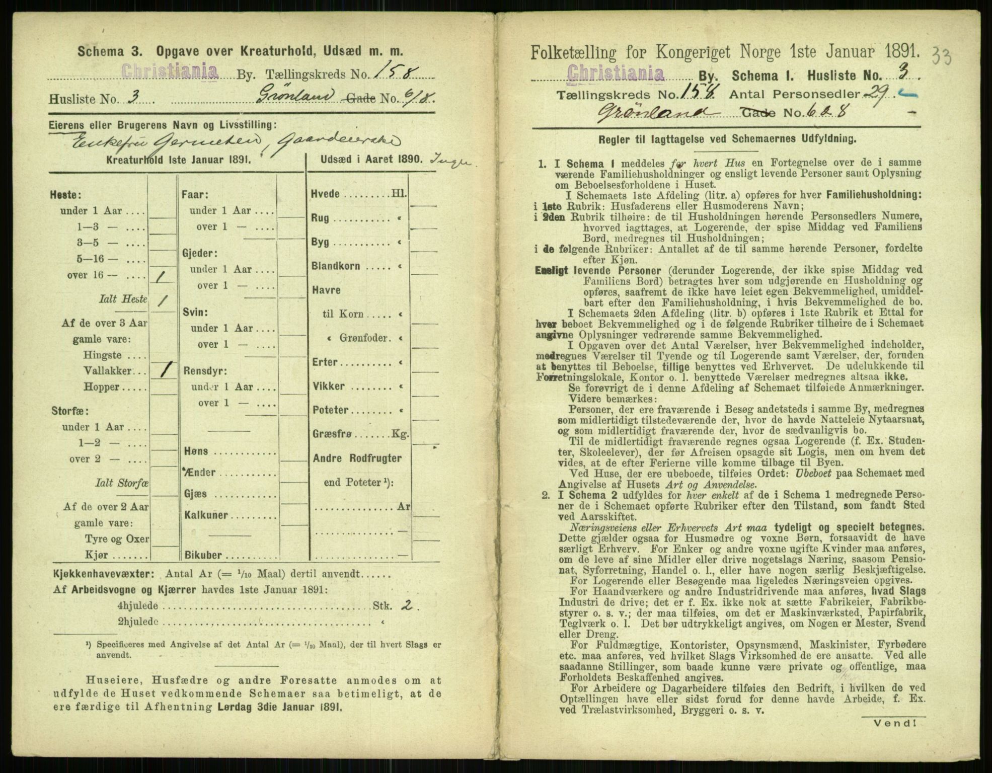 RA, 1891 census for 0301 Kristiania, 1891, p. 89627