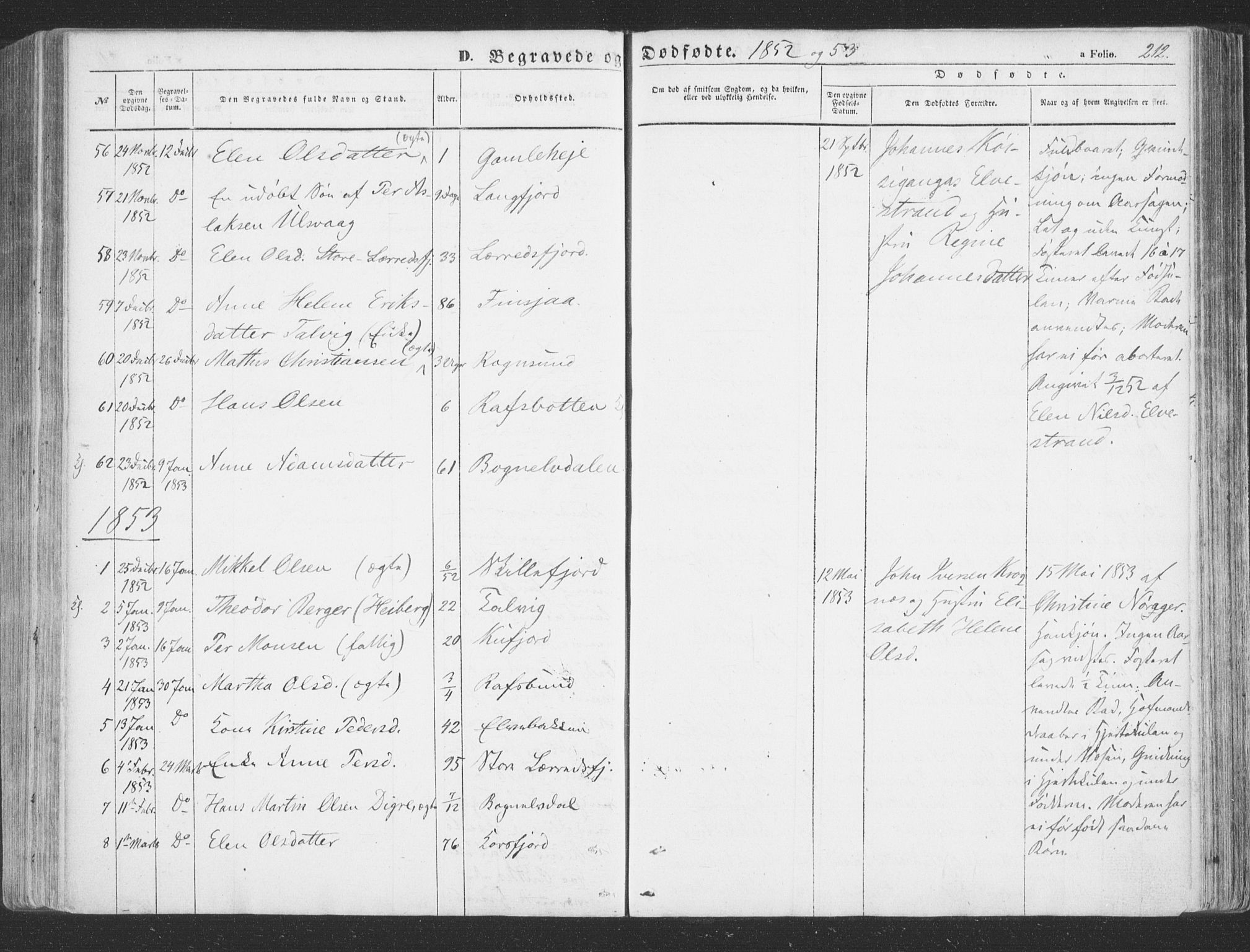 Talvik sokneprestkontor, AV/SATØ-S-1337/H/Ha/L0010kirke: Parish register (official) no. 10, 1852-1864, p. 212