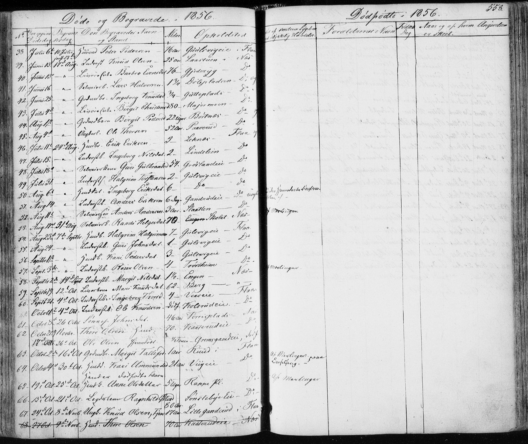 Nes kirkebøker, AV/SAKO-A-236/F/Fa/L0009: Parish register (official) no. 9, 1834-1863, p. 558