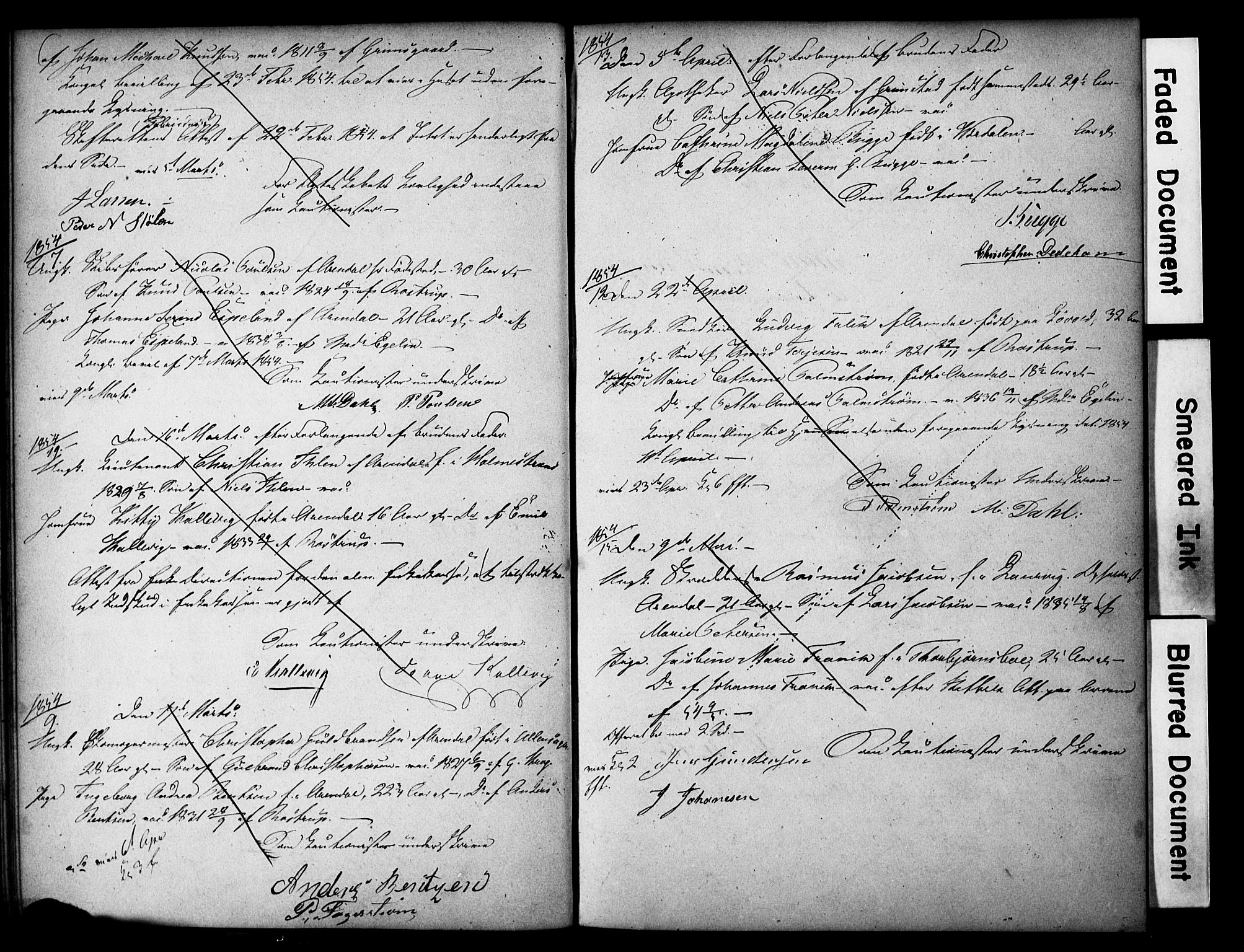 Arendal sokneprestkontor, Trefoldighet, AV/SAK-1111-0040/F/Fe/L0002: Banns register no. A VI 2, 1847-1871