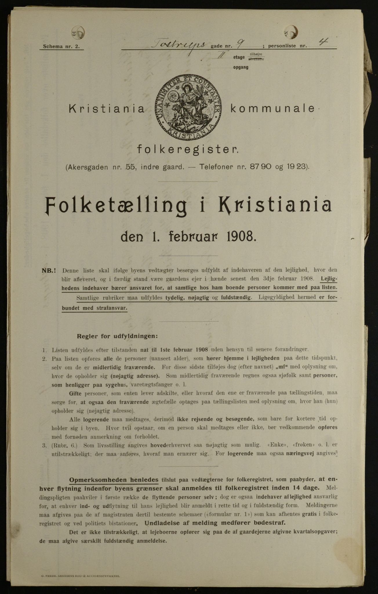OBA, Municipal Census 1908 for Kristiania, 1908, p. 103679