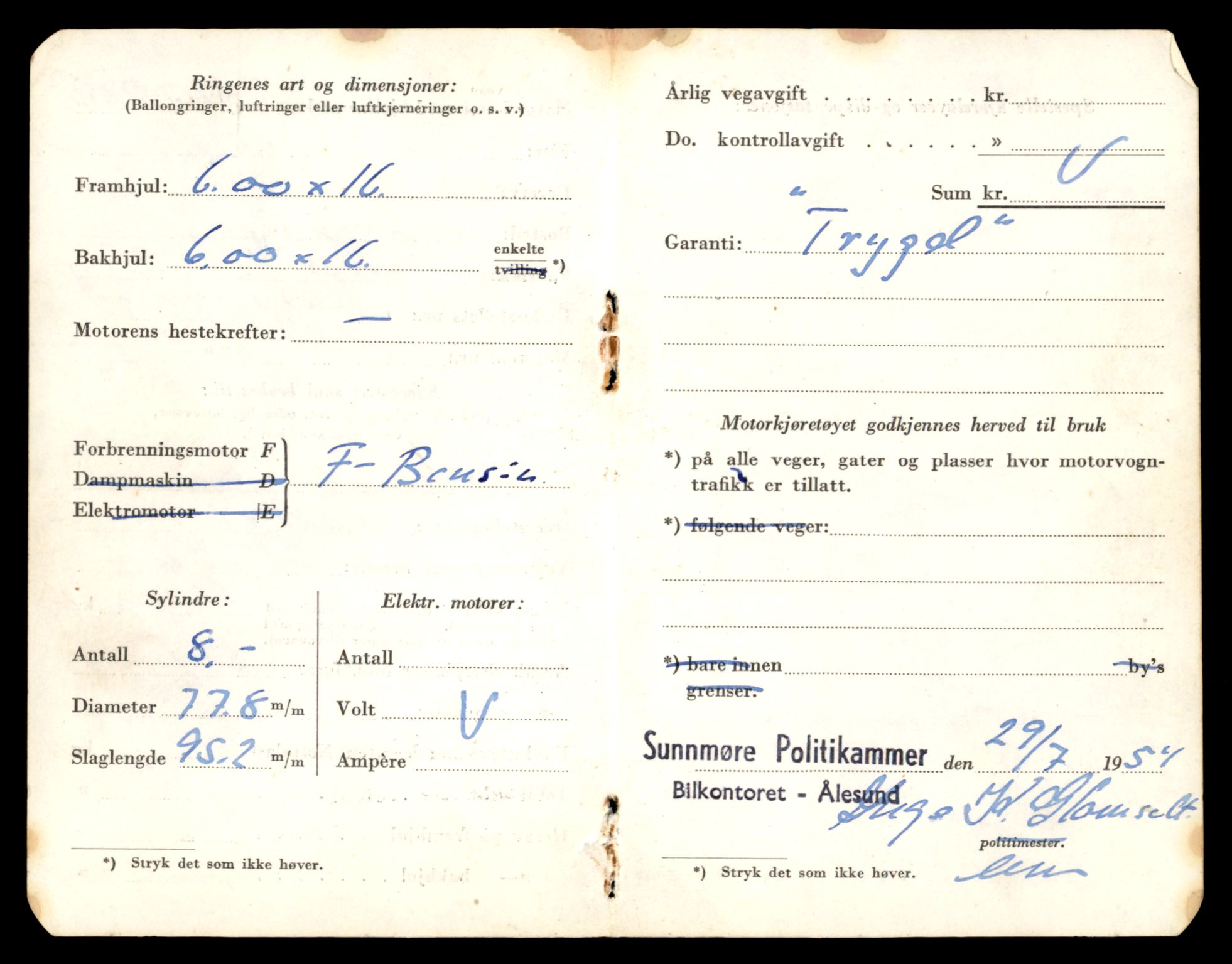 Møre og Romsdal vegkontor - Ålesund trafikkstasjon, AV/SAT-A-4099/F/Fe/L0025: Registreringskort for kjøretøy T 10931 - T 11045, 1927-1998, p. 815