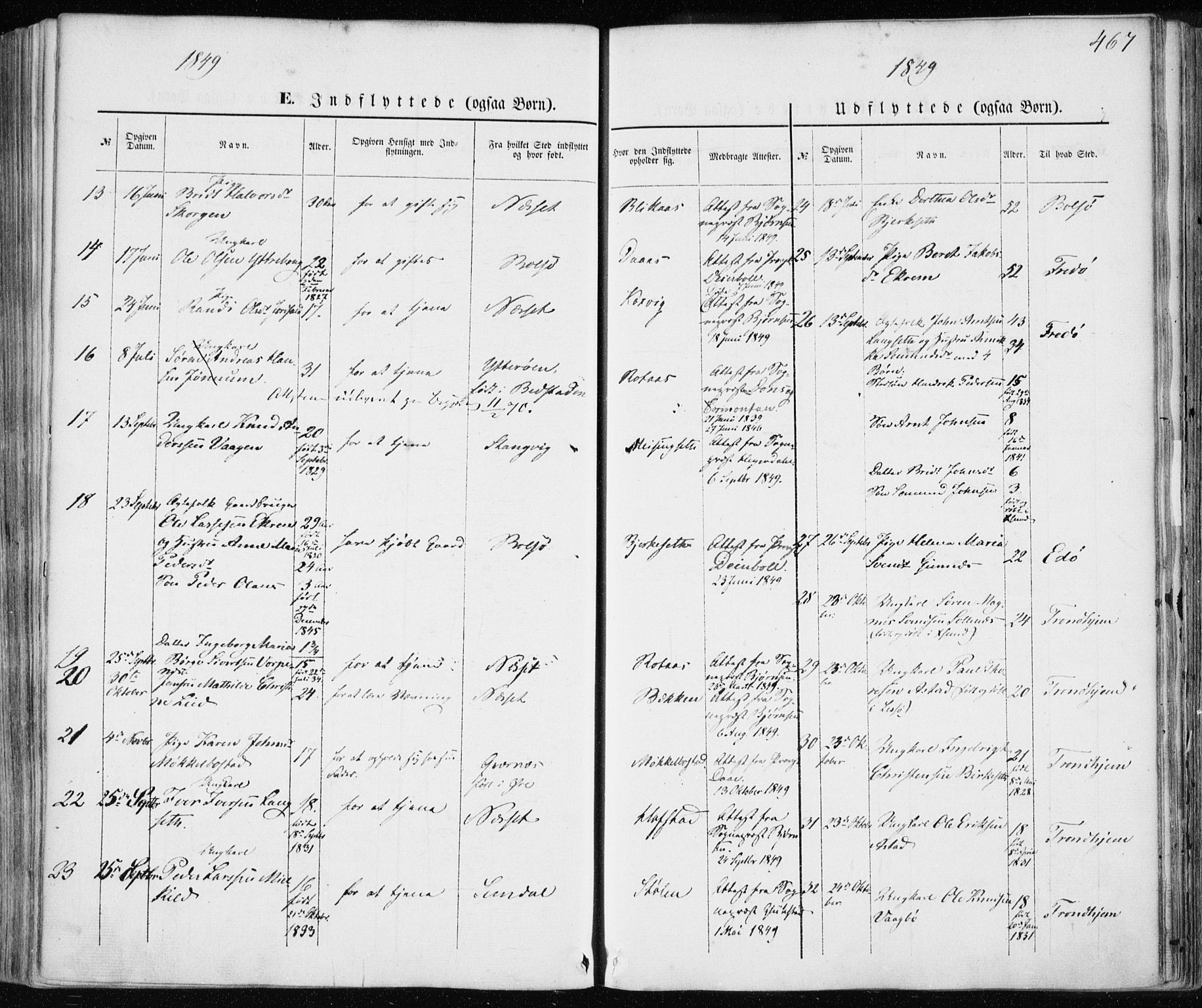 Ministerialprotokoller, klokkerbøker og fødselsregistre - Møre og Romsdal, AV/SAT-A-1454/586/L0984: Parish register (official) no. 586A10, 1844-1856, p. 467